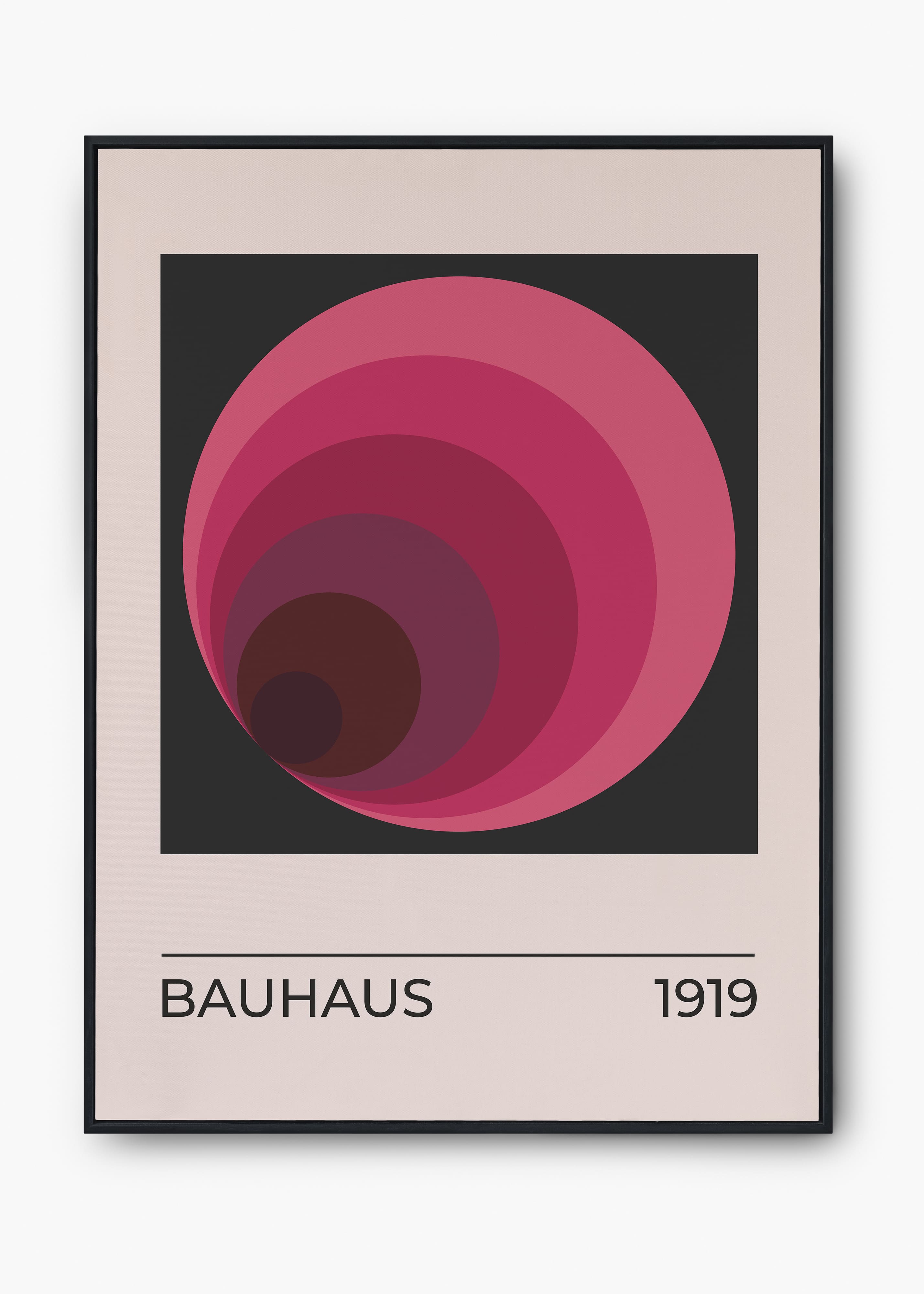 Quadro Bauhaus Rotation com formas geométricas na decoração