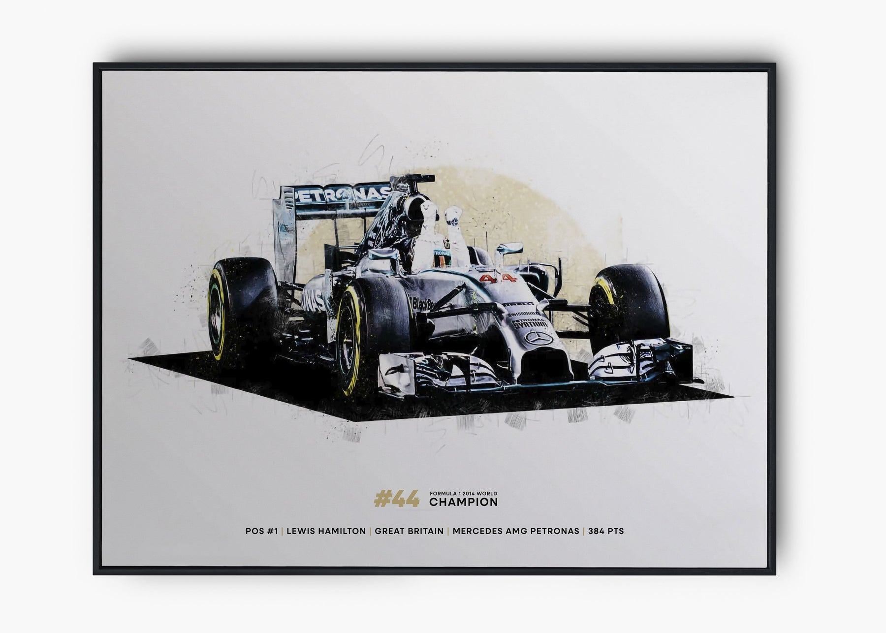 Quadro Lewis Hamilton 2014 World Champion