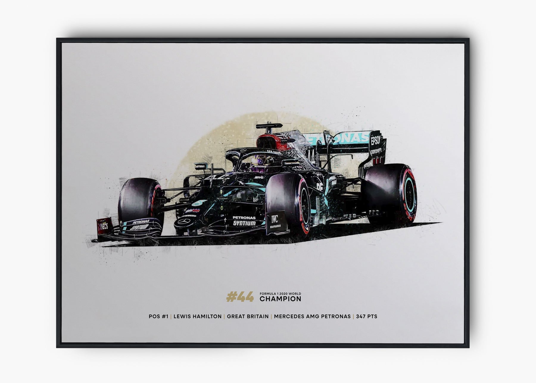 Quadro Lewis Hamilton 2020 World Champion