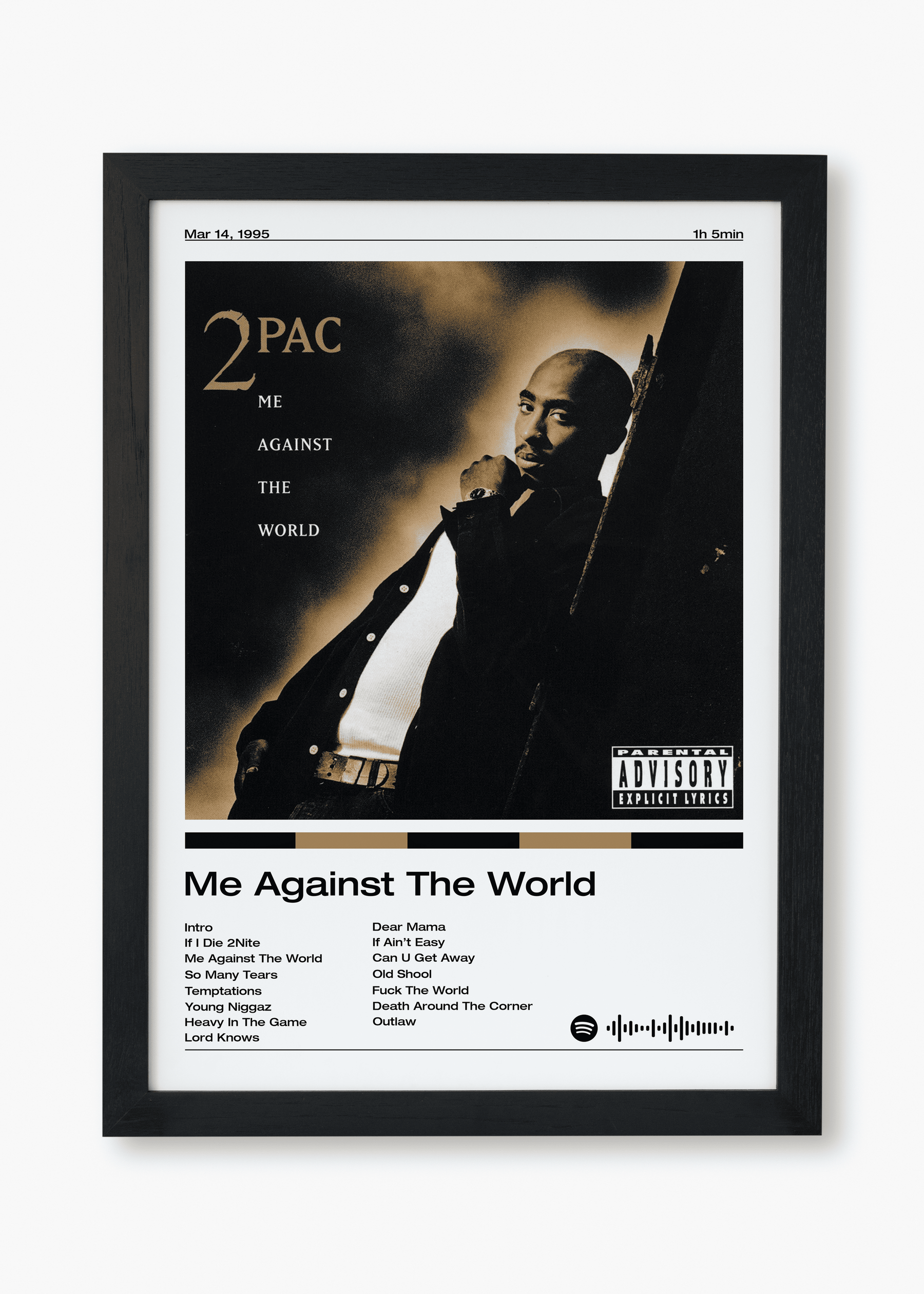 Quadro 2PAC Me Against The World