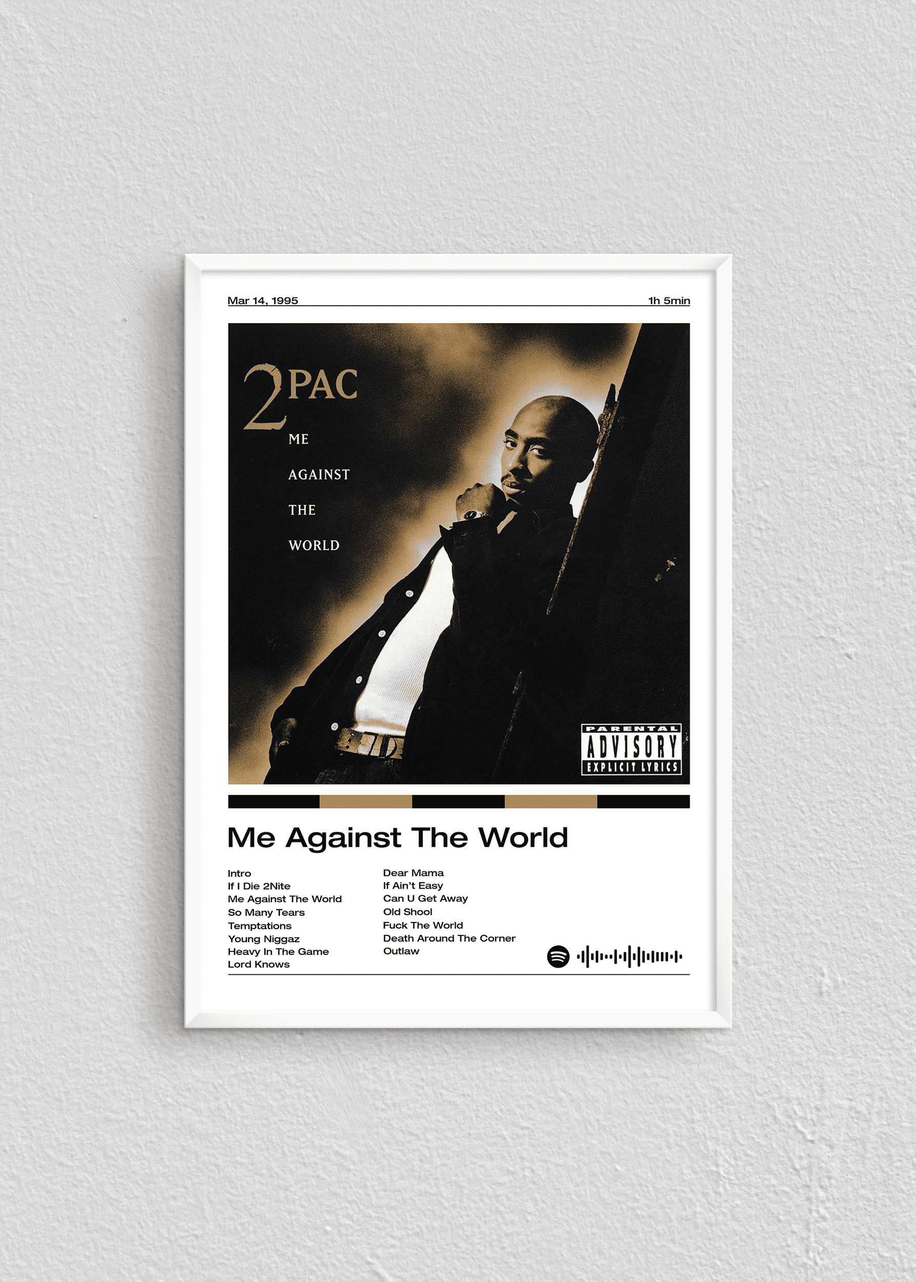 Quadro 2PAC Me Against The World