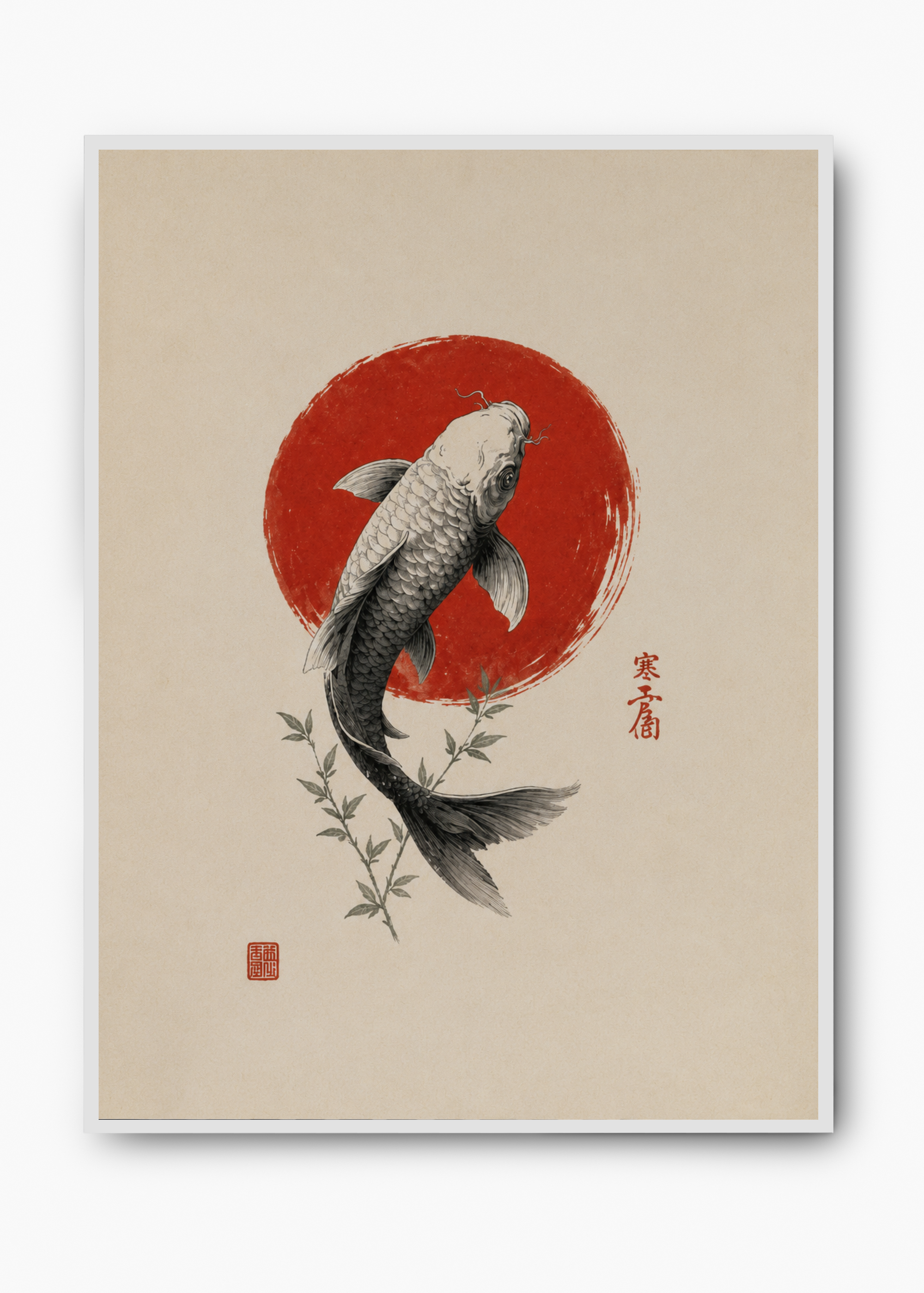 Quadro Japonês Koi Enso - 2