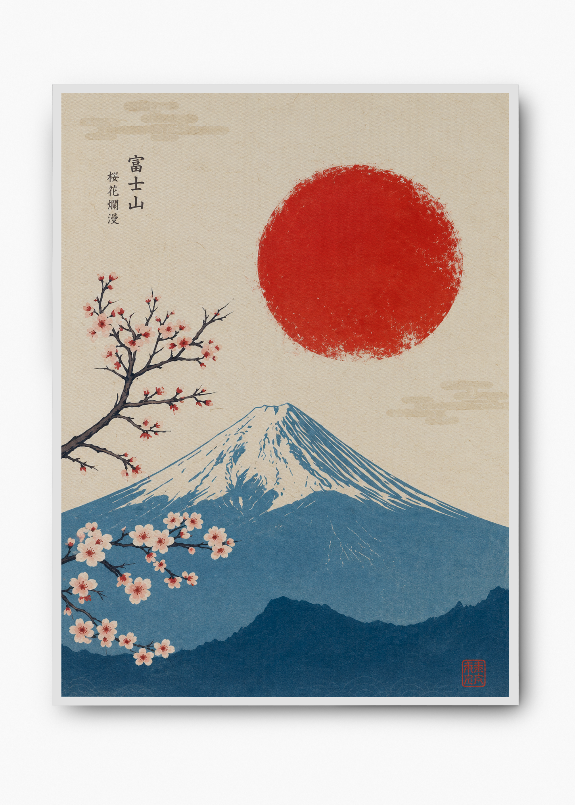 Quadro Japonês Sakura Fuji - 2