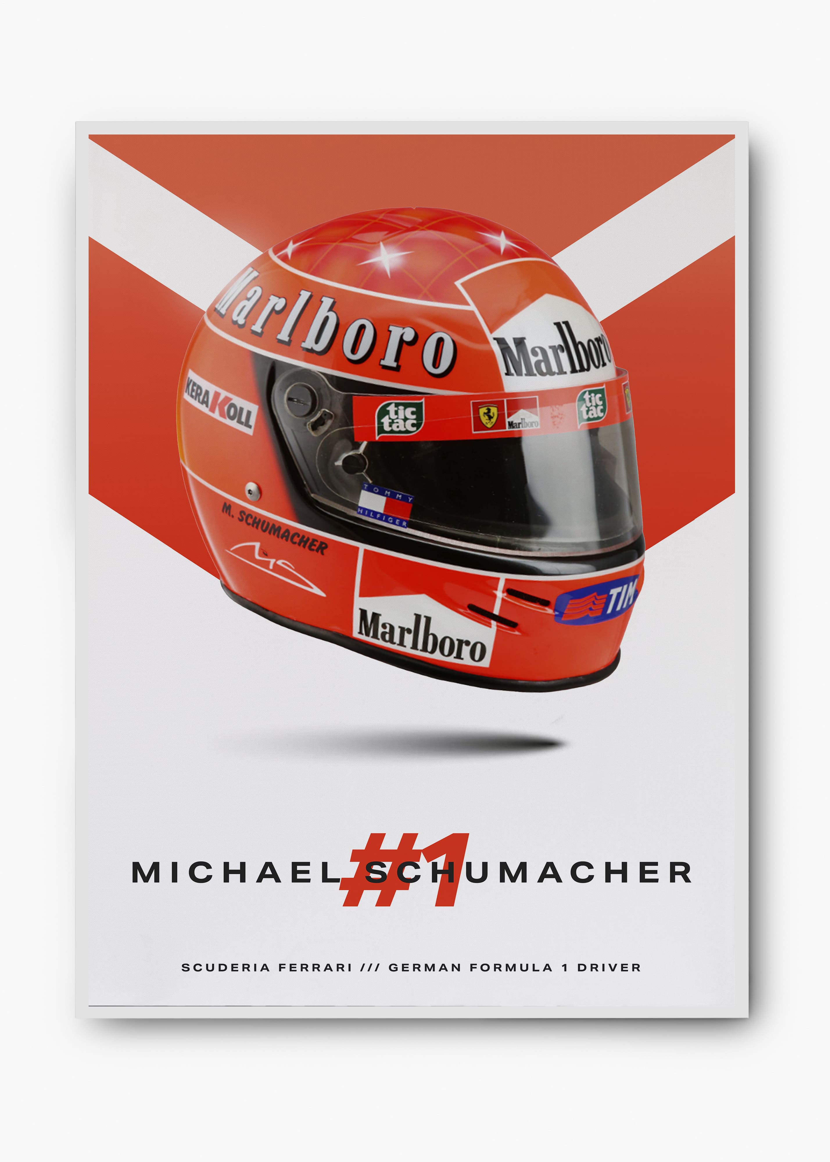 Quadro decorativo Michael Schumacher #1 — arte de automobilismo para parede | Cübe Quadros