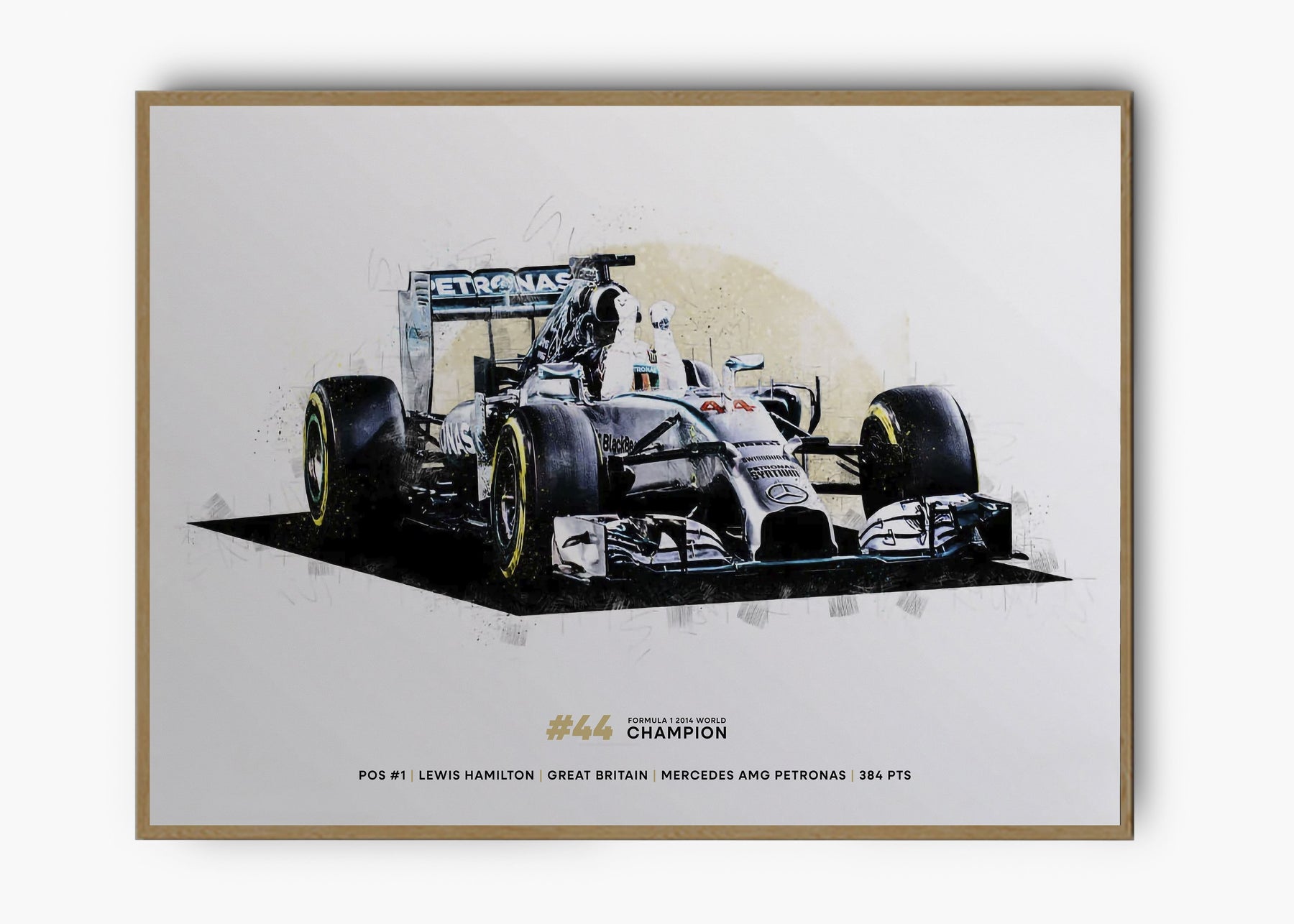 Quadro Lewis Hamilton 2014 World Champion