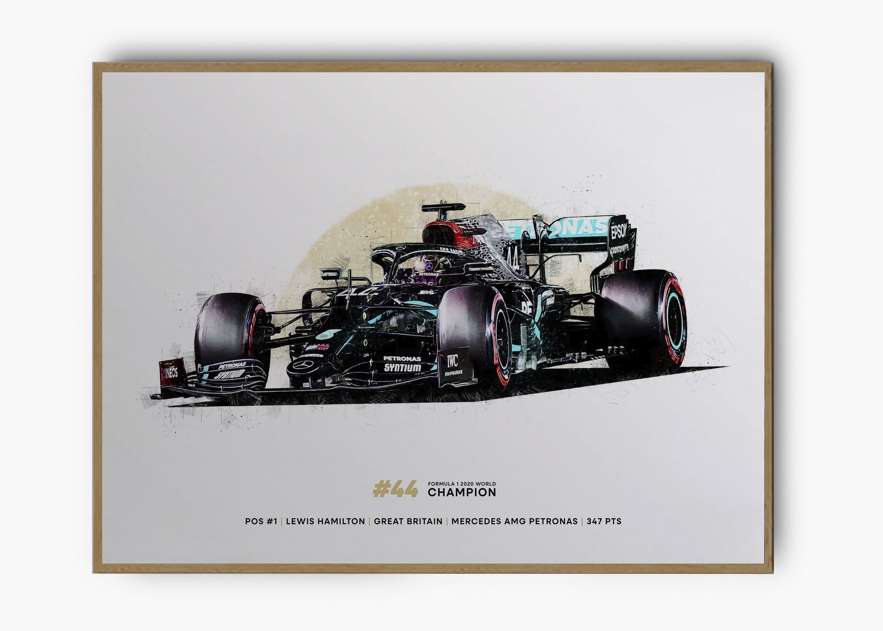 Quadro Lewis Hamilton 2020 World Champion