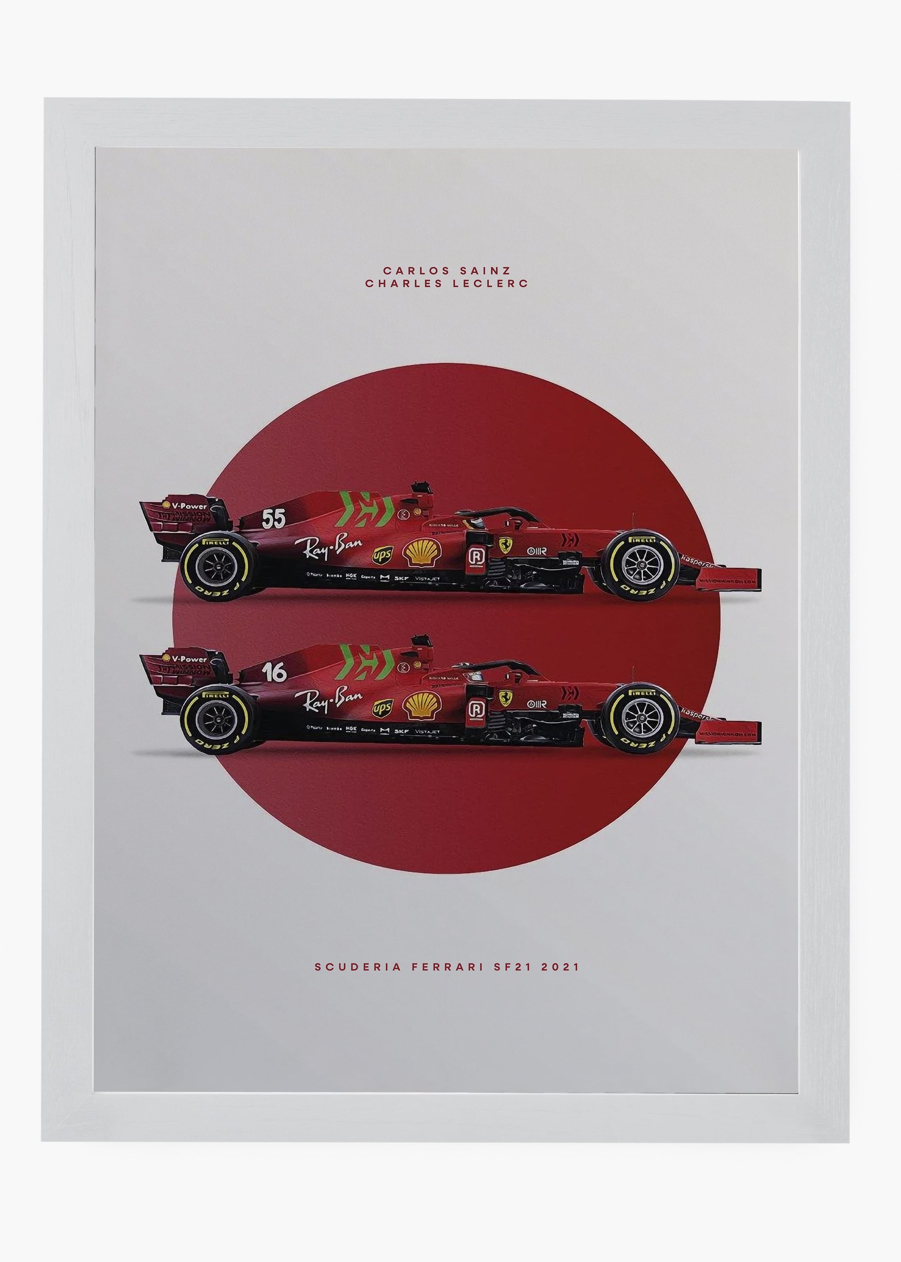 Quadro Scuderia Ferrari SF21 - Leclerc & Sainz