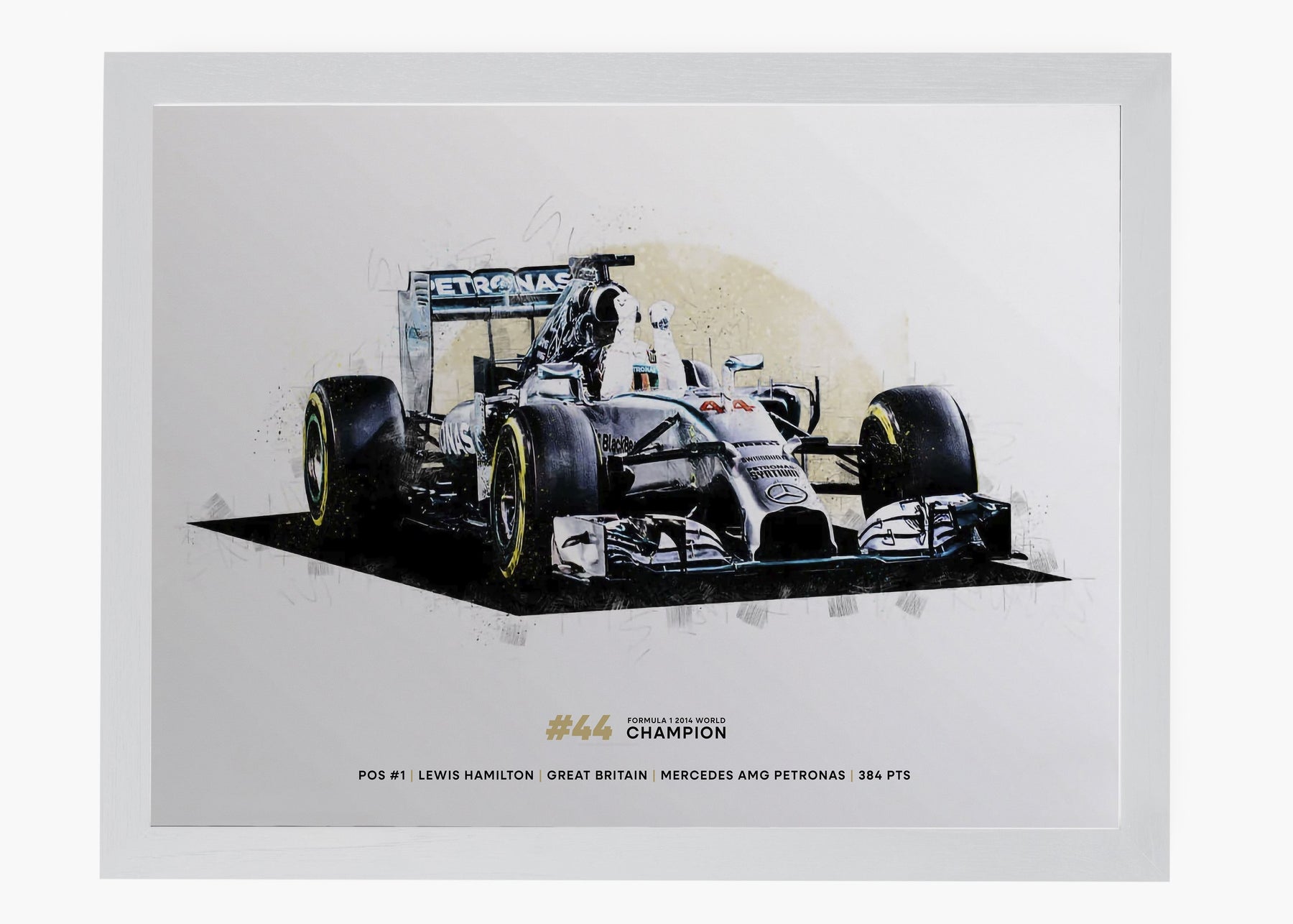 Quadro Lewis Hamilton 2014 World Champion
