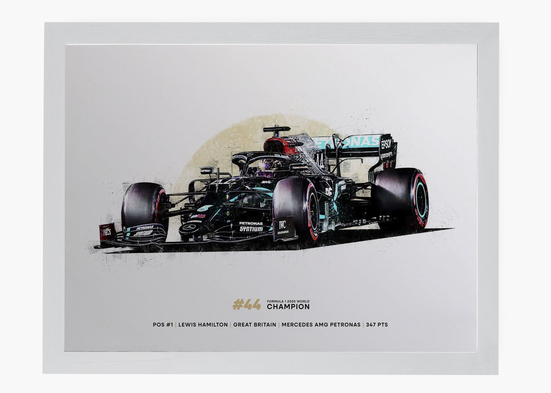 Quadro Lewis Hamilton 2020 World Champion