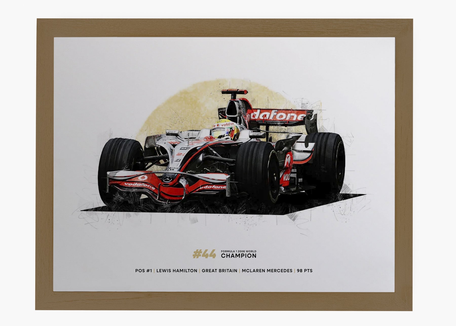 Quadro Lewis Hamilton 2008 World Champion