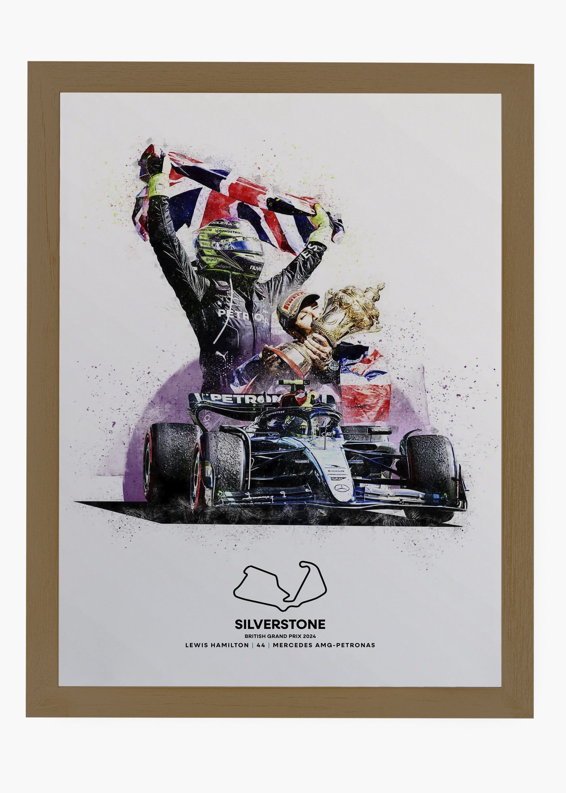 Quadro Lewis Hamilton - Silverstone 2024