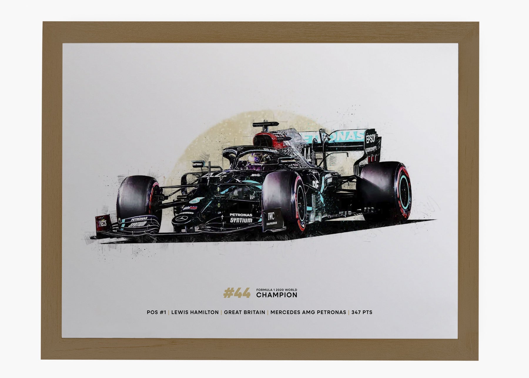 Quadro Lewis Hamilton 2020 World Champion