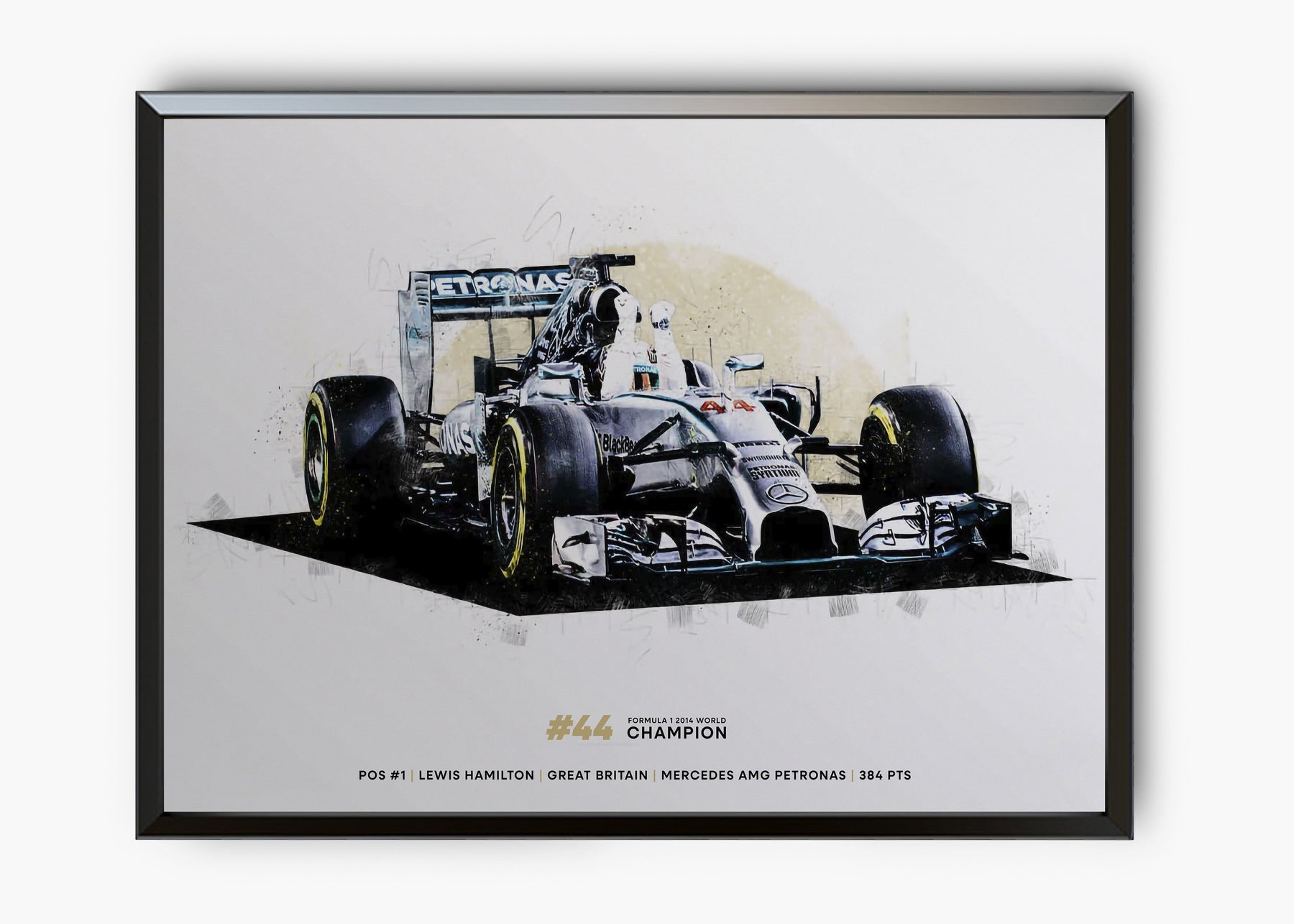 Quadro Lewis Hamilton 2014 World Champion