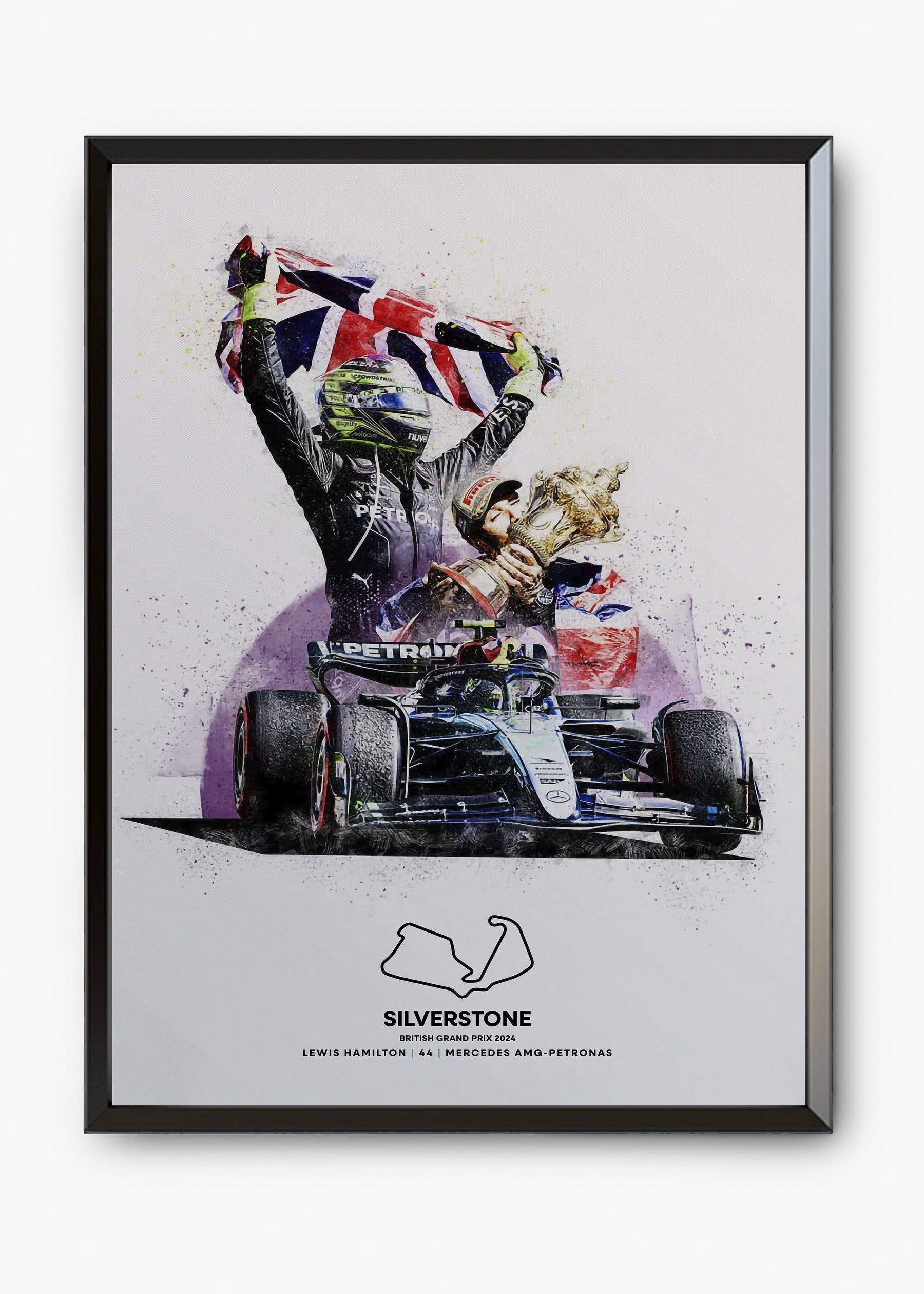 Quadro Lewis Hamilton - Silverstone 2024
