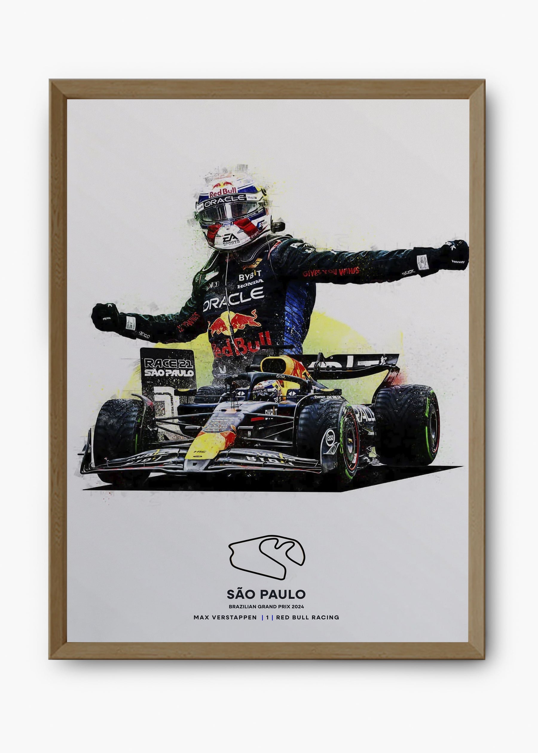 Quadro Max Verstappen São Paulo 2024