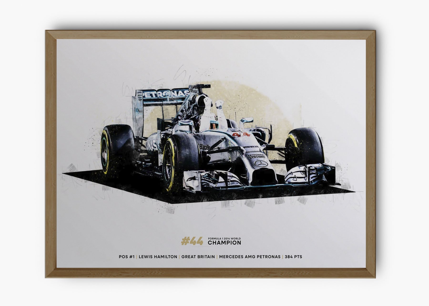Quadro Lewis Hamilton 2014 World Champion