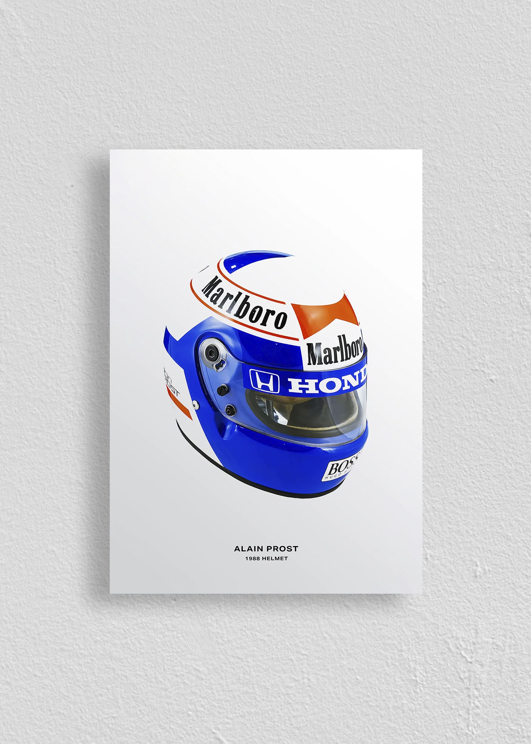 Quadro Capacete Alain Prost 1988 Fórmula 1
