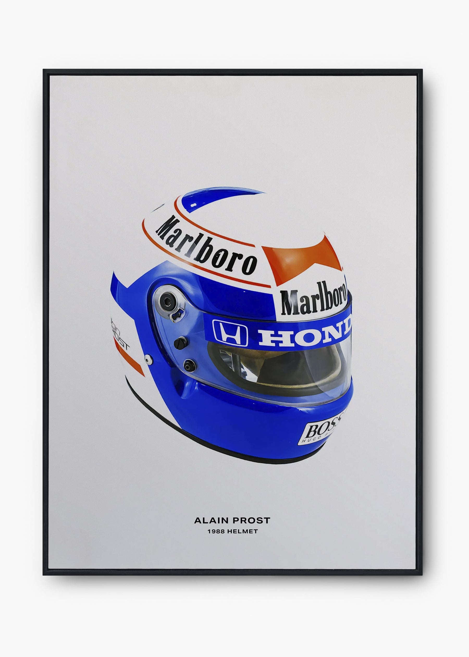 Quadro Capacete Alain Prost 1988 Fórmula 1