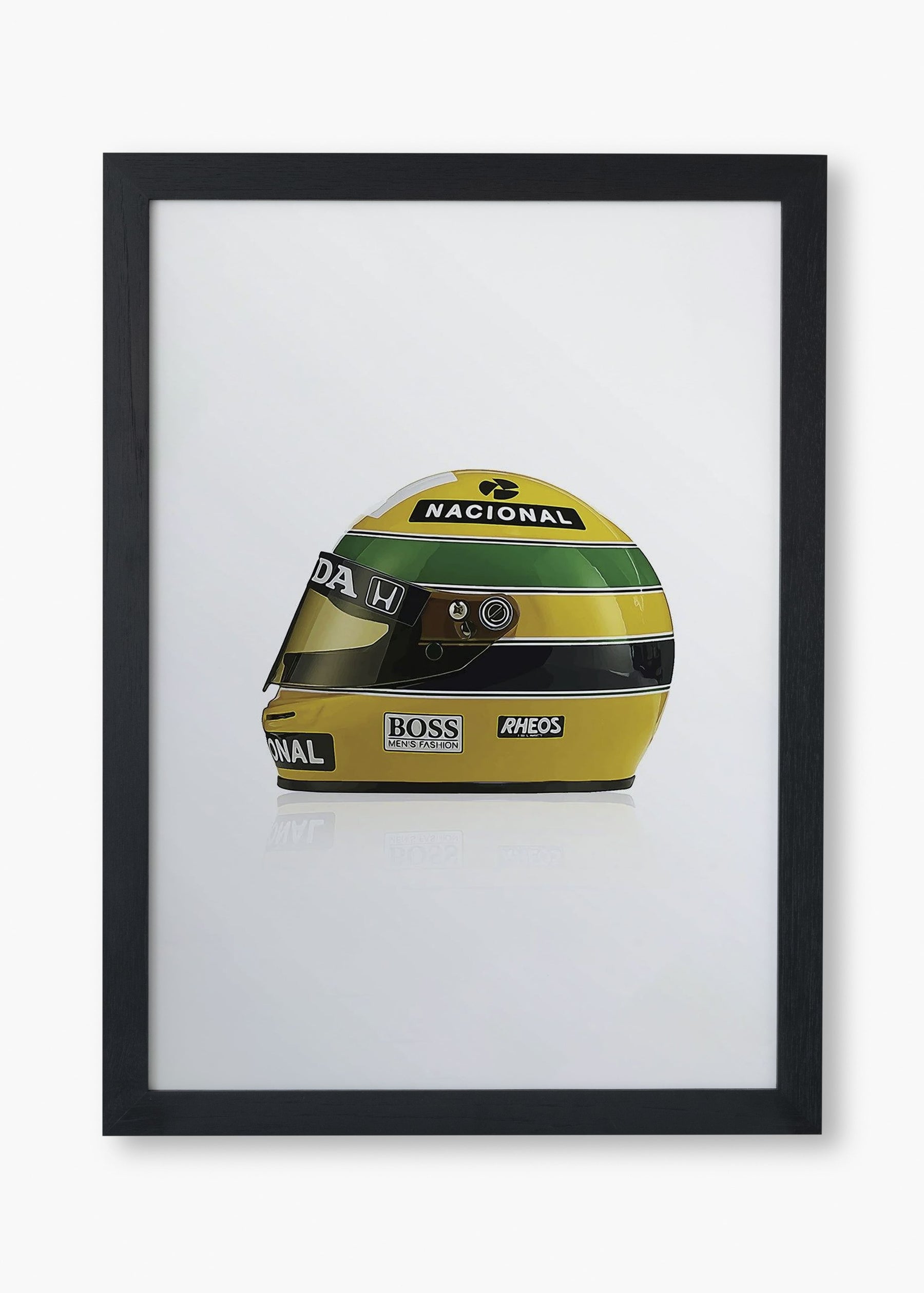 Quadro Capacete AS 1990 Fórmula 1