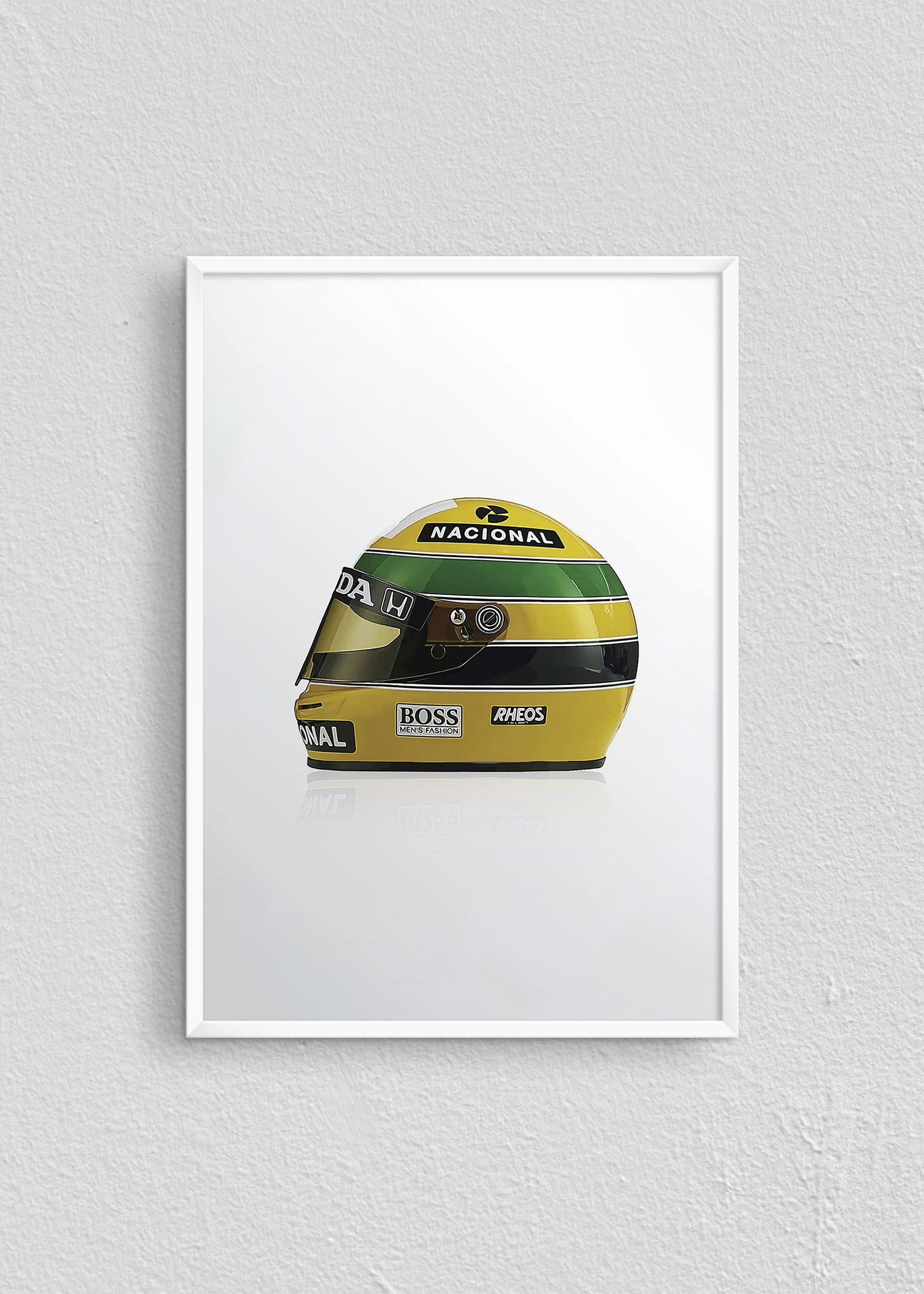 Quadro Capacete AS 1990 Fórmula 1