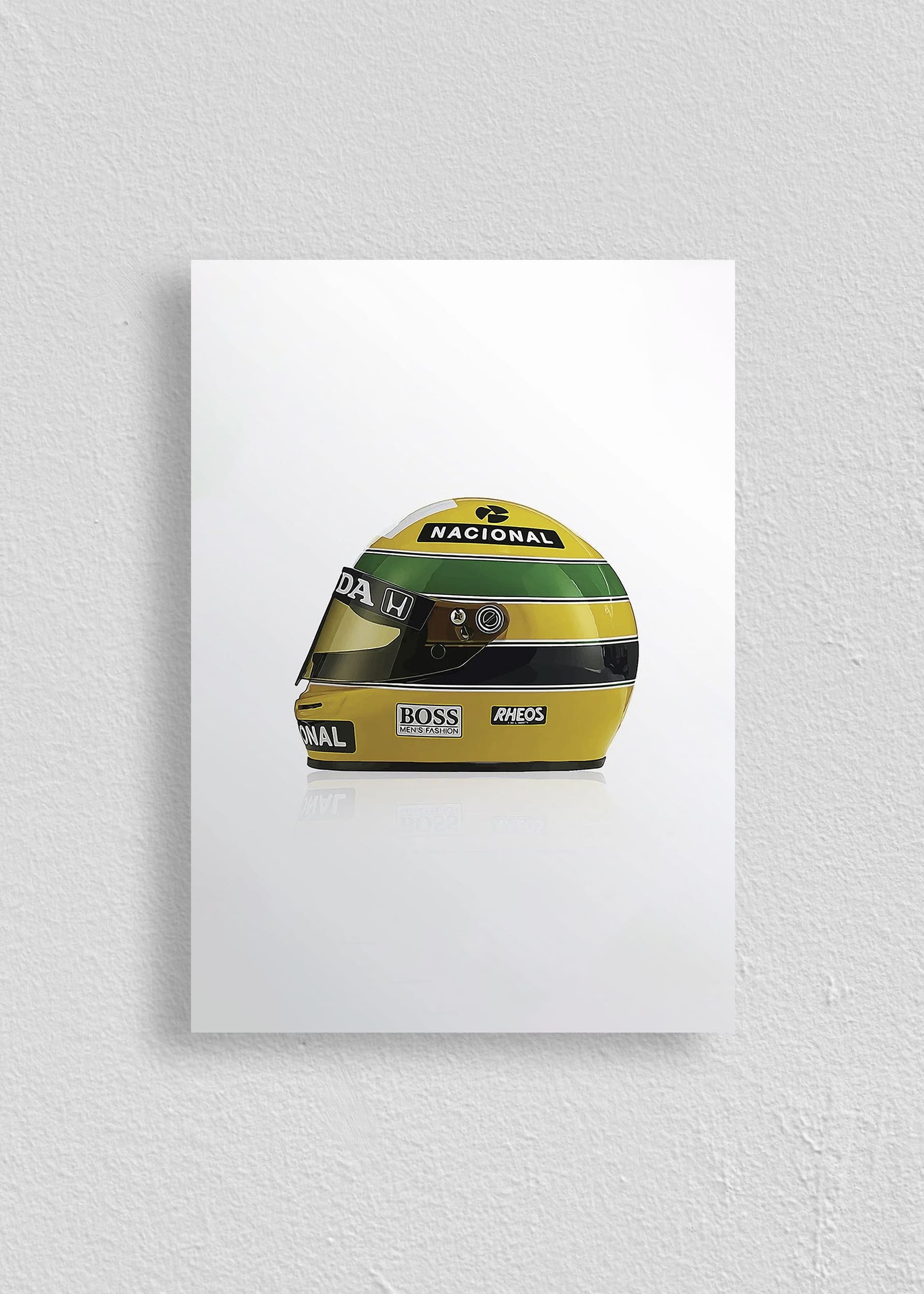 Quadro Capacete AS 1990 Fórmula 1