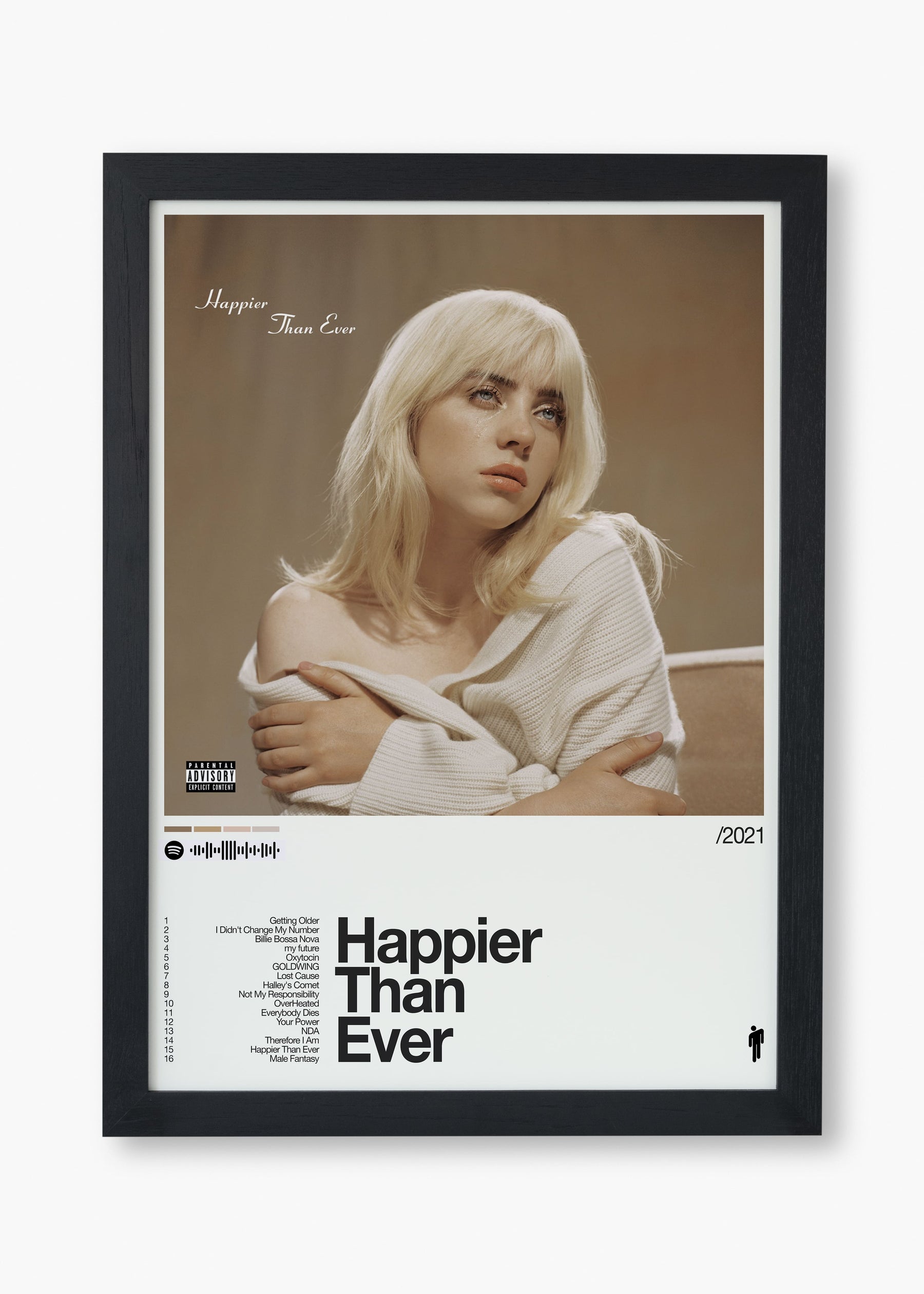 Quadro Billie Eilish Happier Than Ever