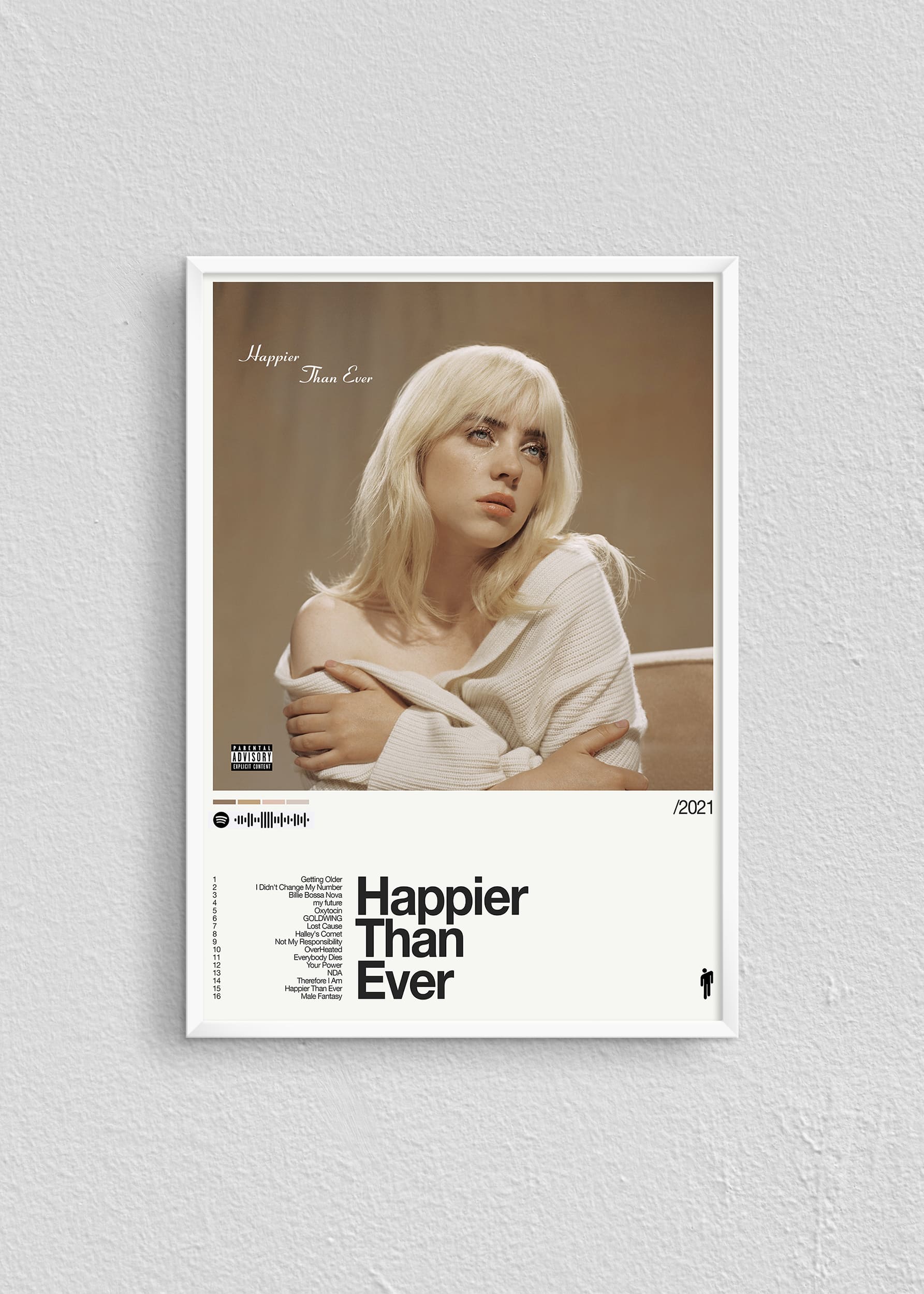 Quadro Billie Eilish Happier Than Ever