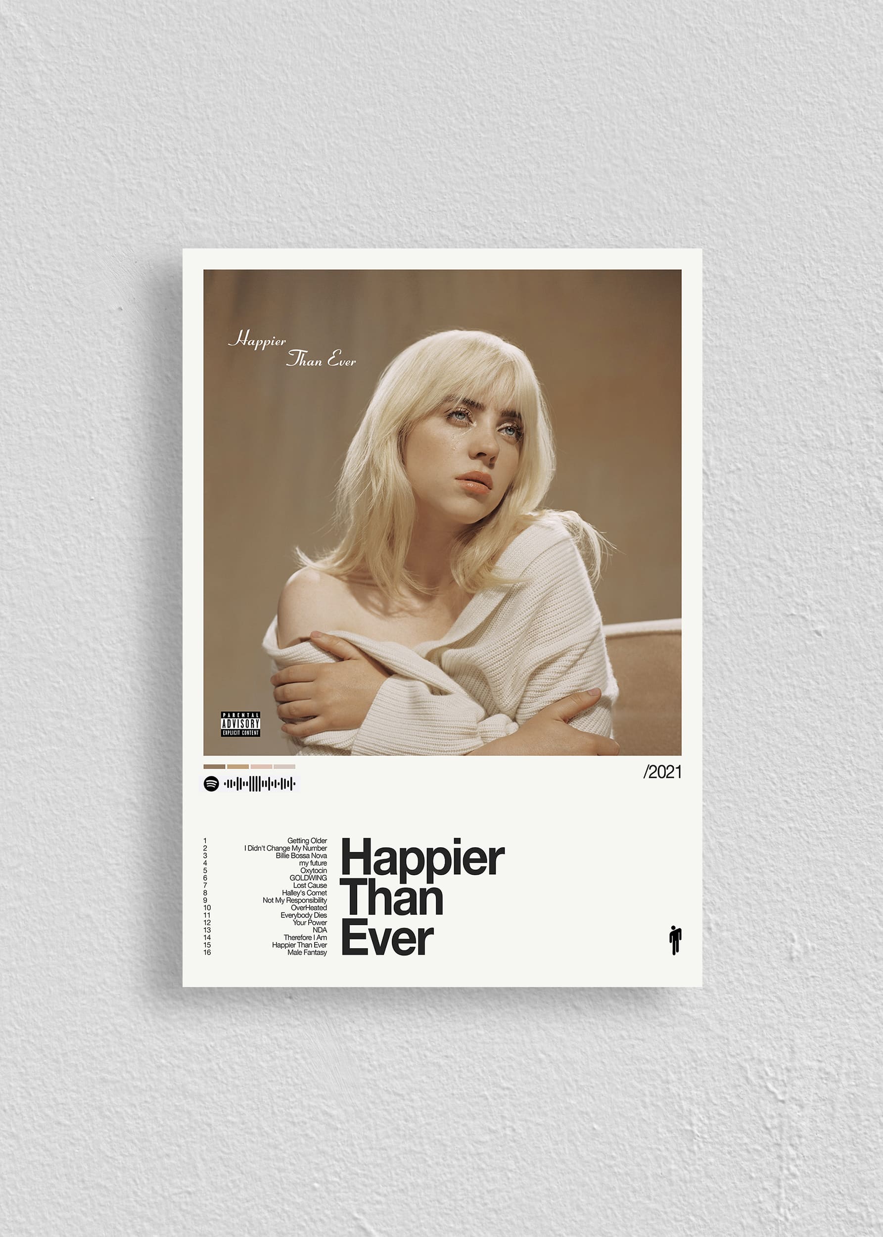 Quadro Billie Eilish Happier Than Ever