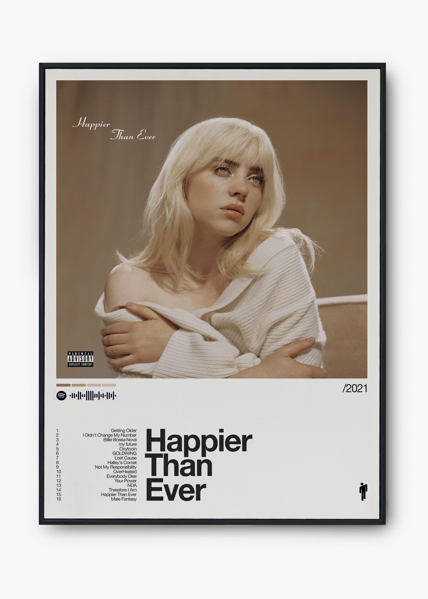 Quadro Billie Eilish Happier Than Ever