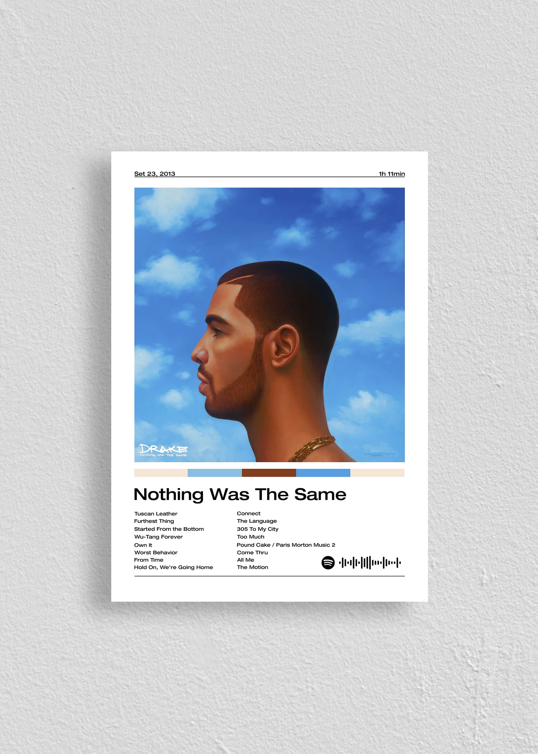 Quadro Drake Nothing Was The Same