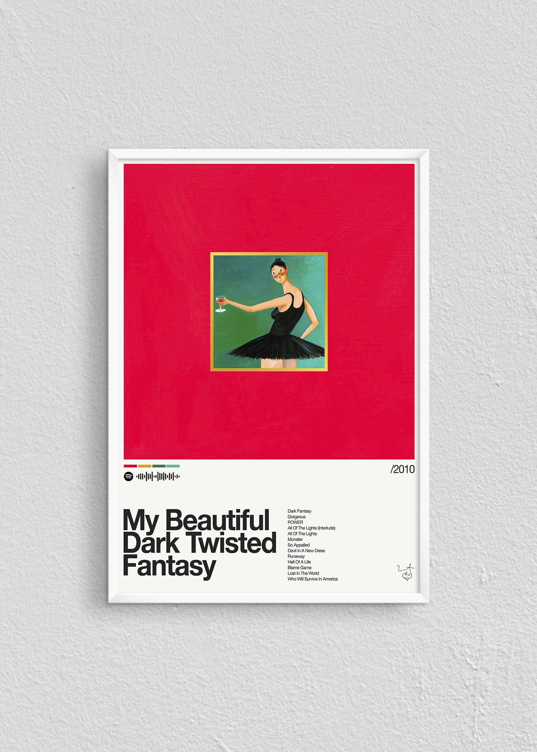 Quadro Kanye West My Beatiful Dark Twisted Fantasy