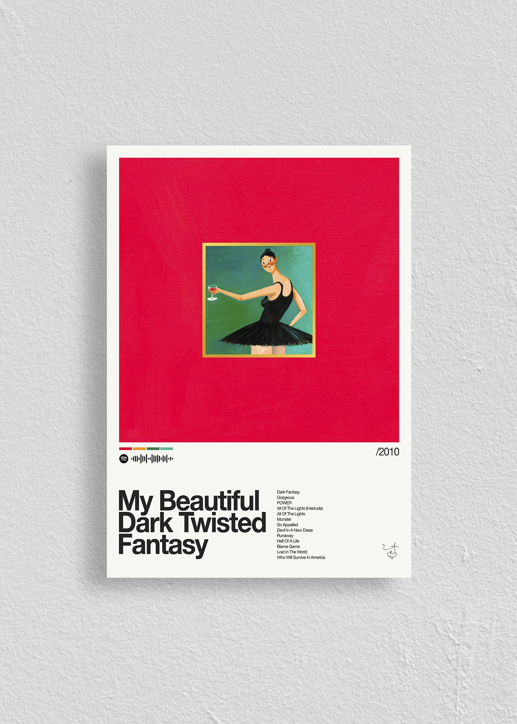 Quadro Kanye West My Beatiful Dark Twisted Fantasy
