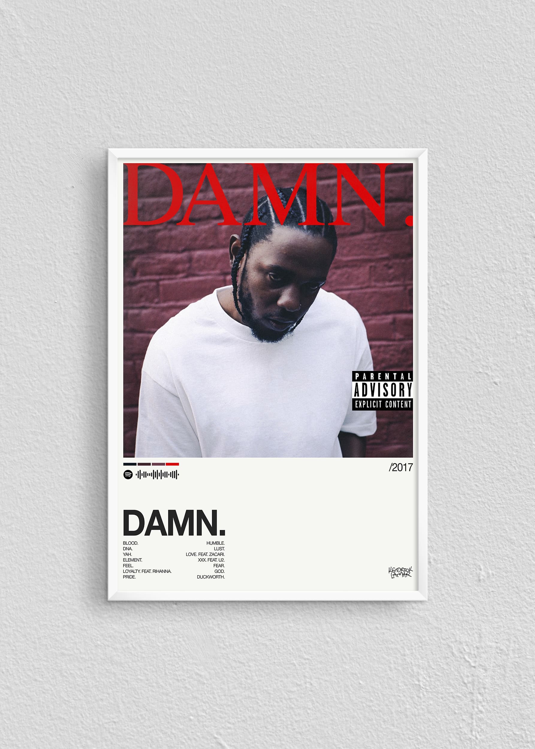 Quadro Kendrick Lamar Damn.