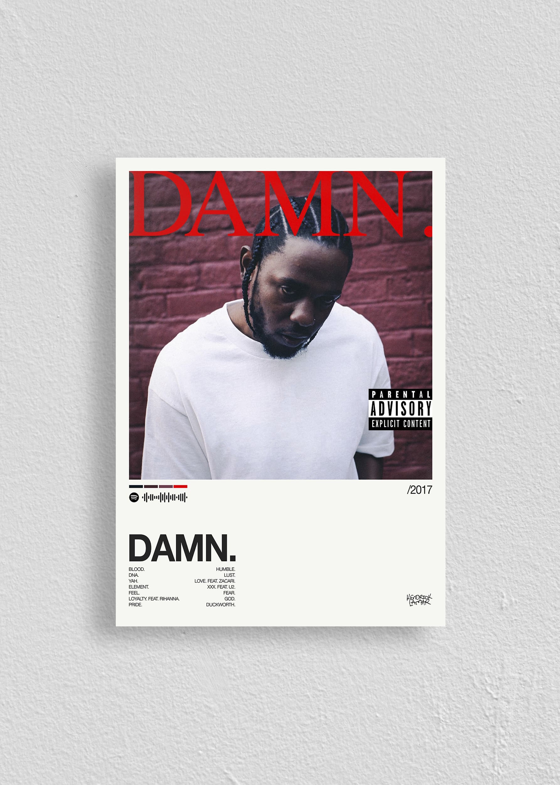 Quadro Kendrick Lamar Damn.