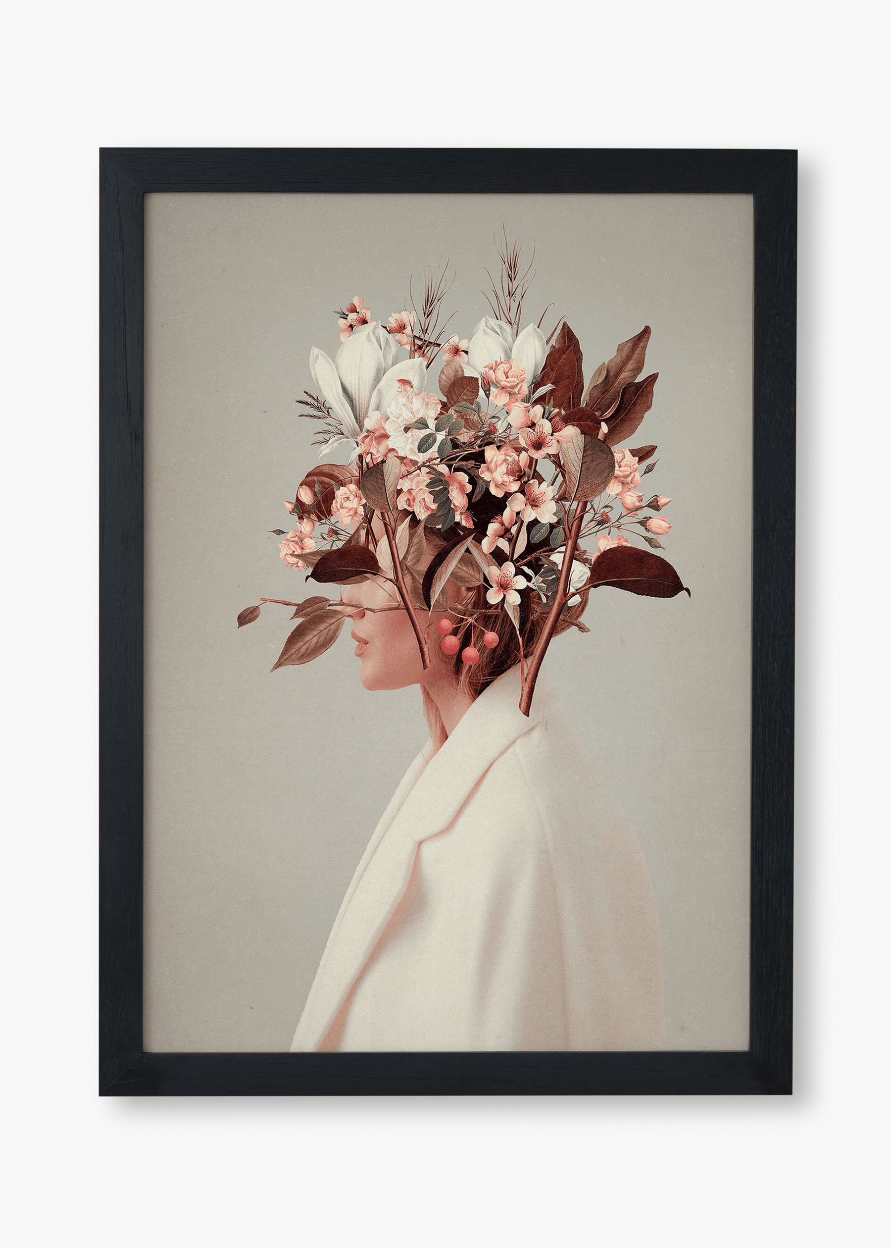 Quadro Mulher com Flores