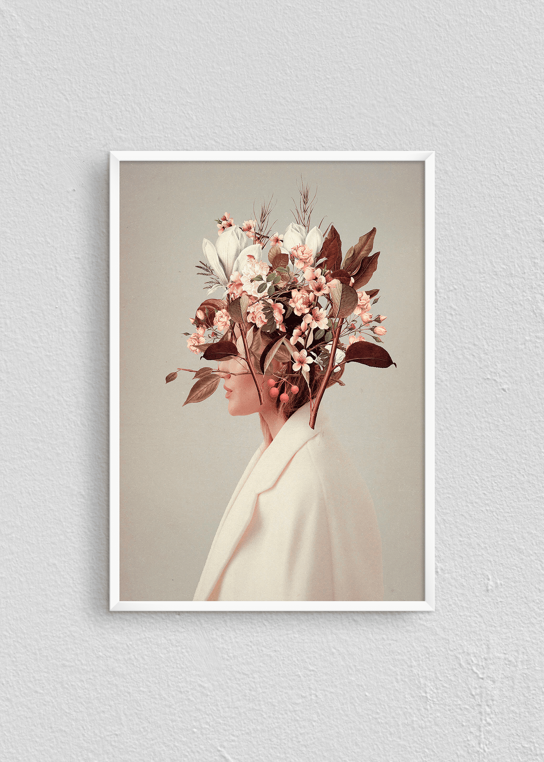 Quadro Mulher com Flores