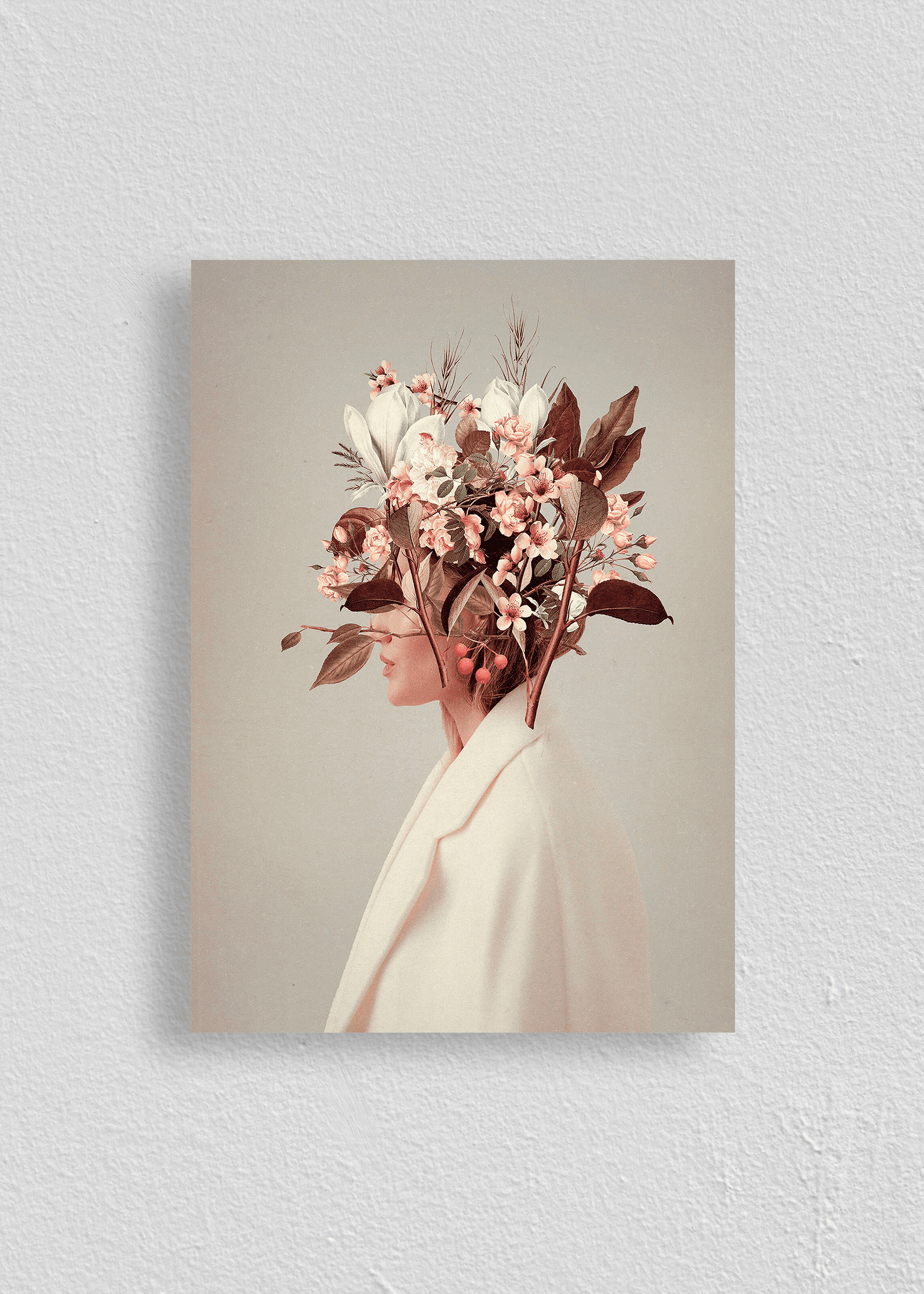 Quadro Mulher com Flores