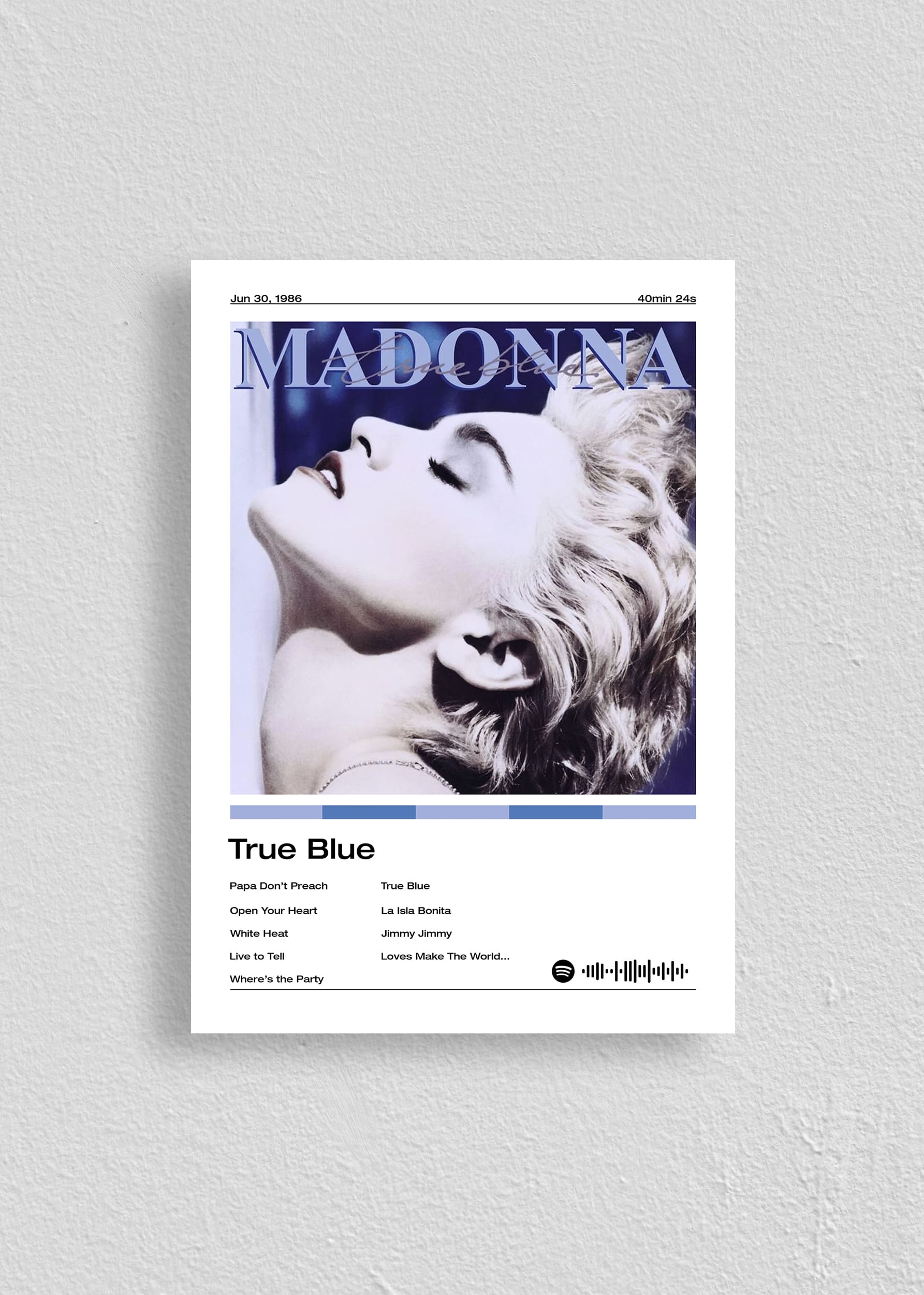 Quadro Madonna True Blue