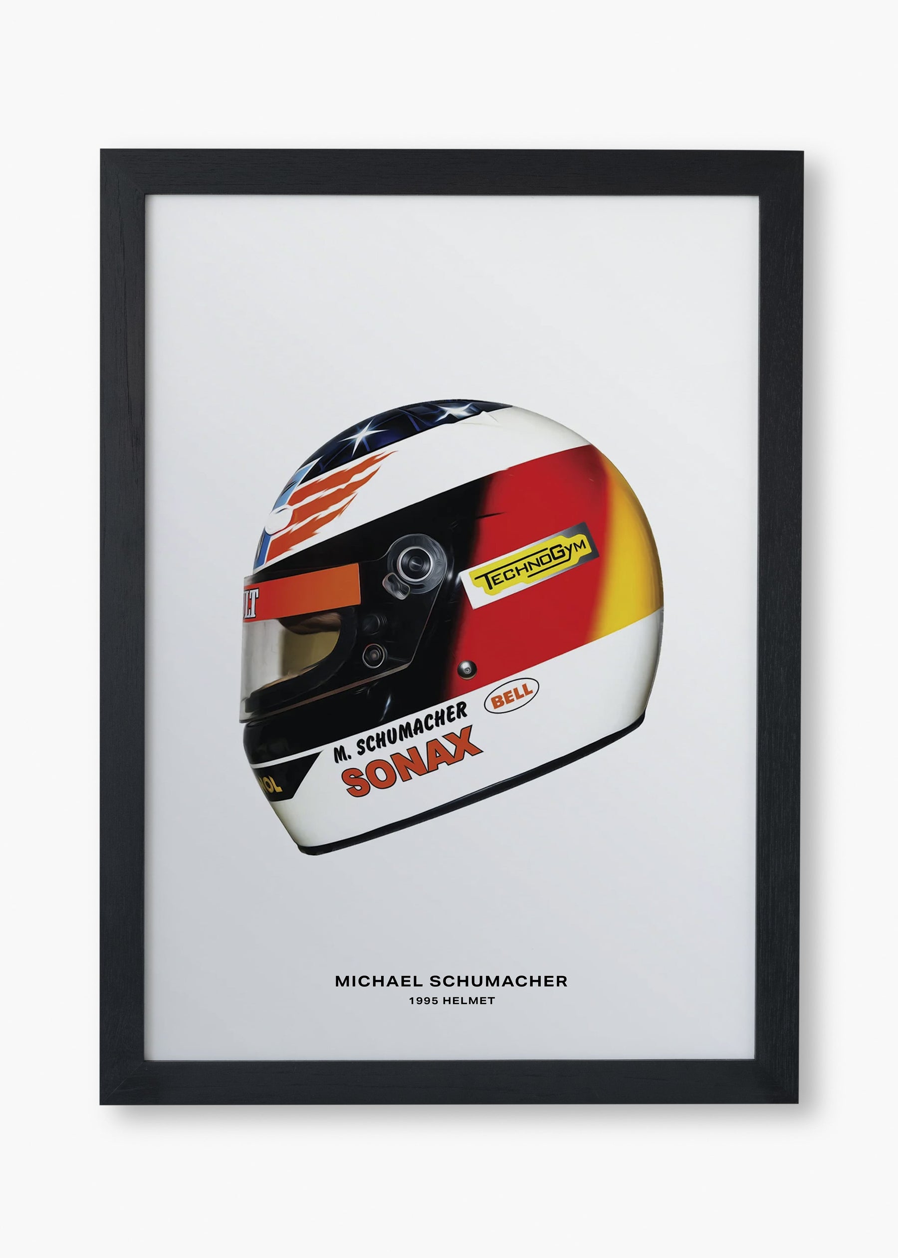Quadro Capacete Michael Schumacher 1995 Fórmula 1