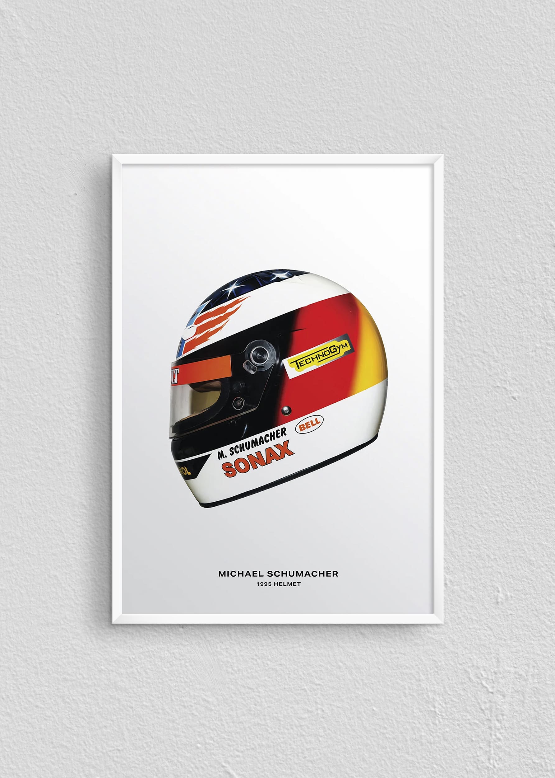 Quadro Capacete Michael Schumacher 1995 Fórmula 1