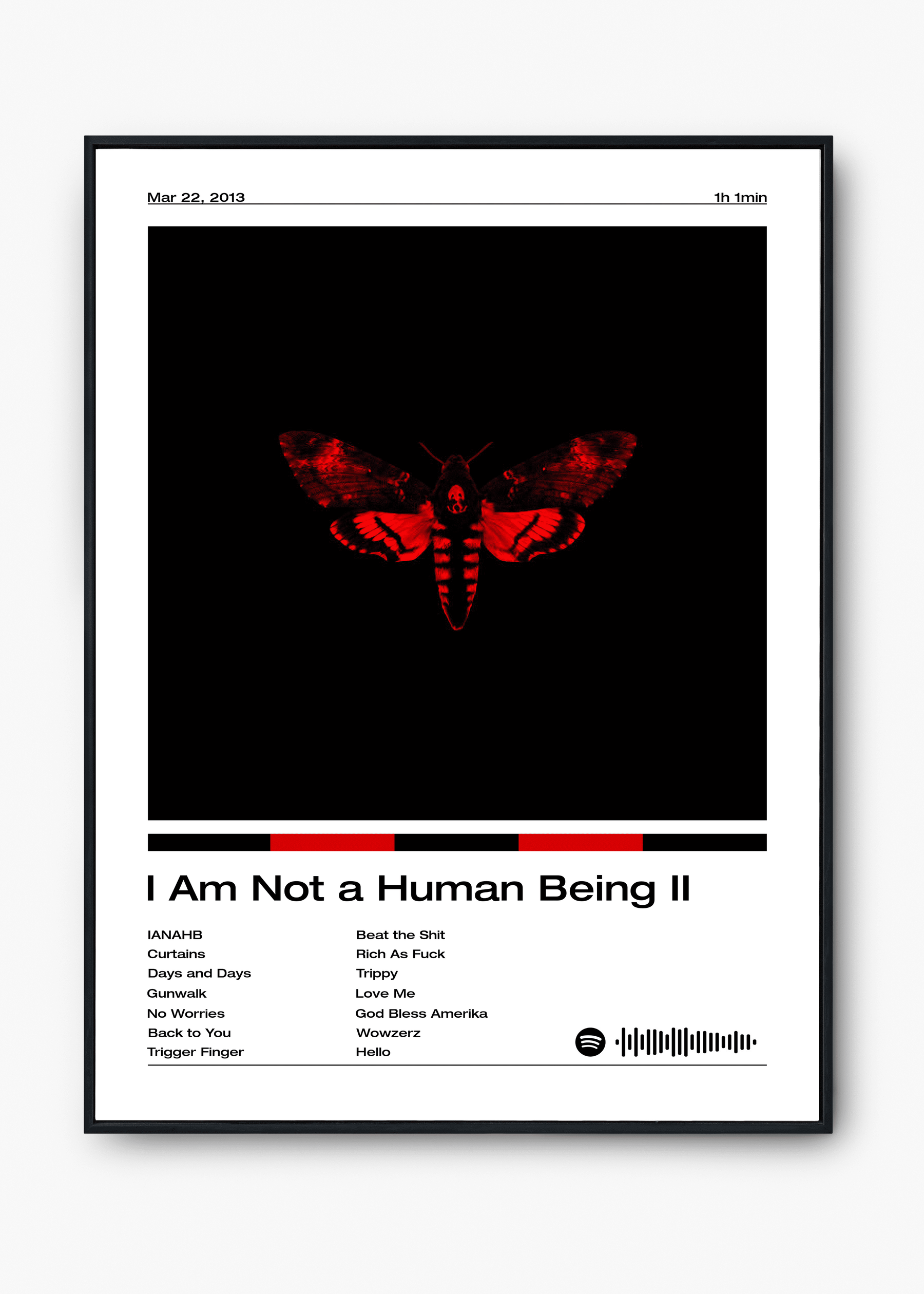 Quadro Lil Wayne I Am Not a Human Being II
