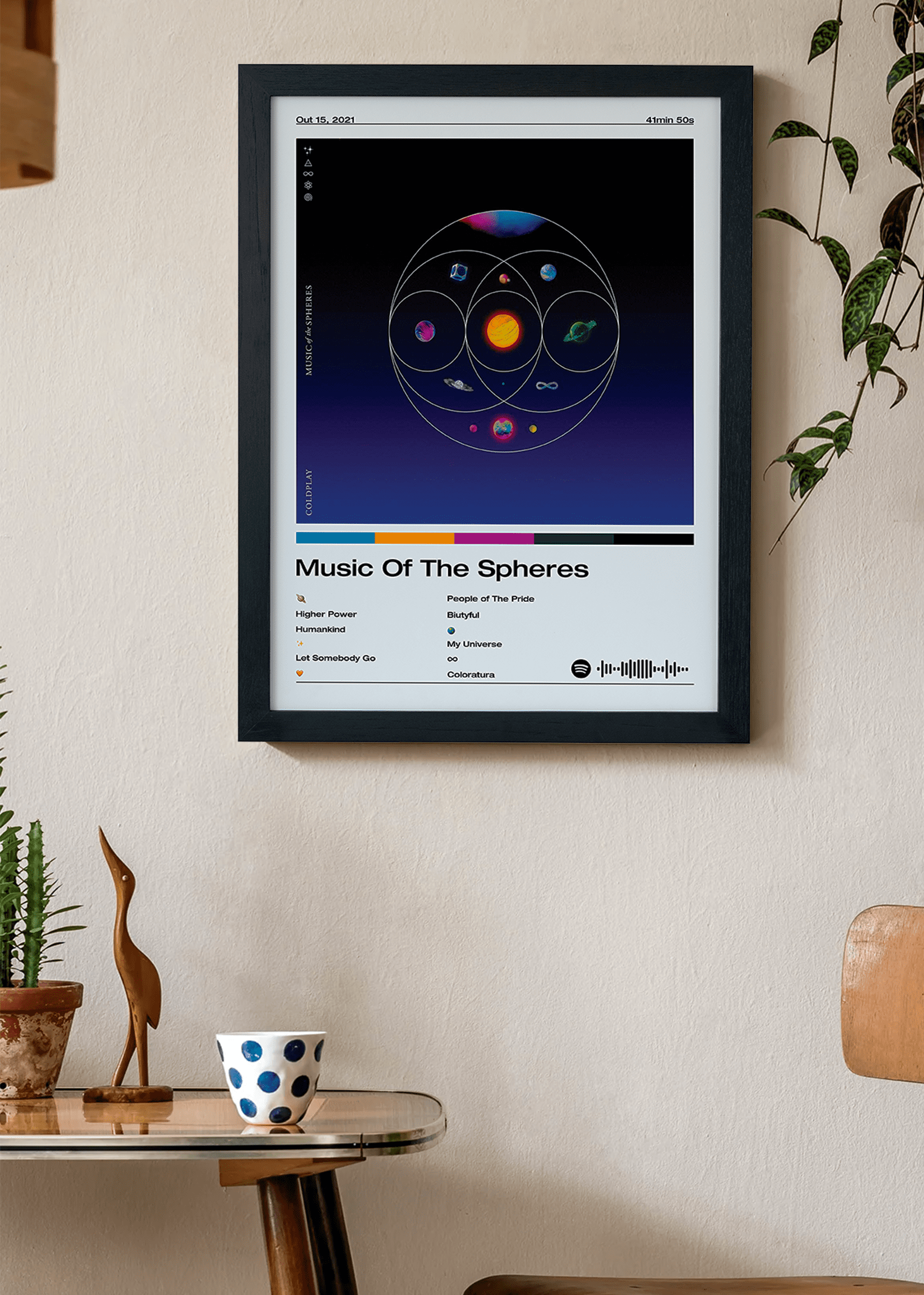 Quadro Coldplay Music Of The Spheres