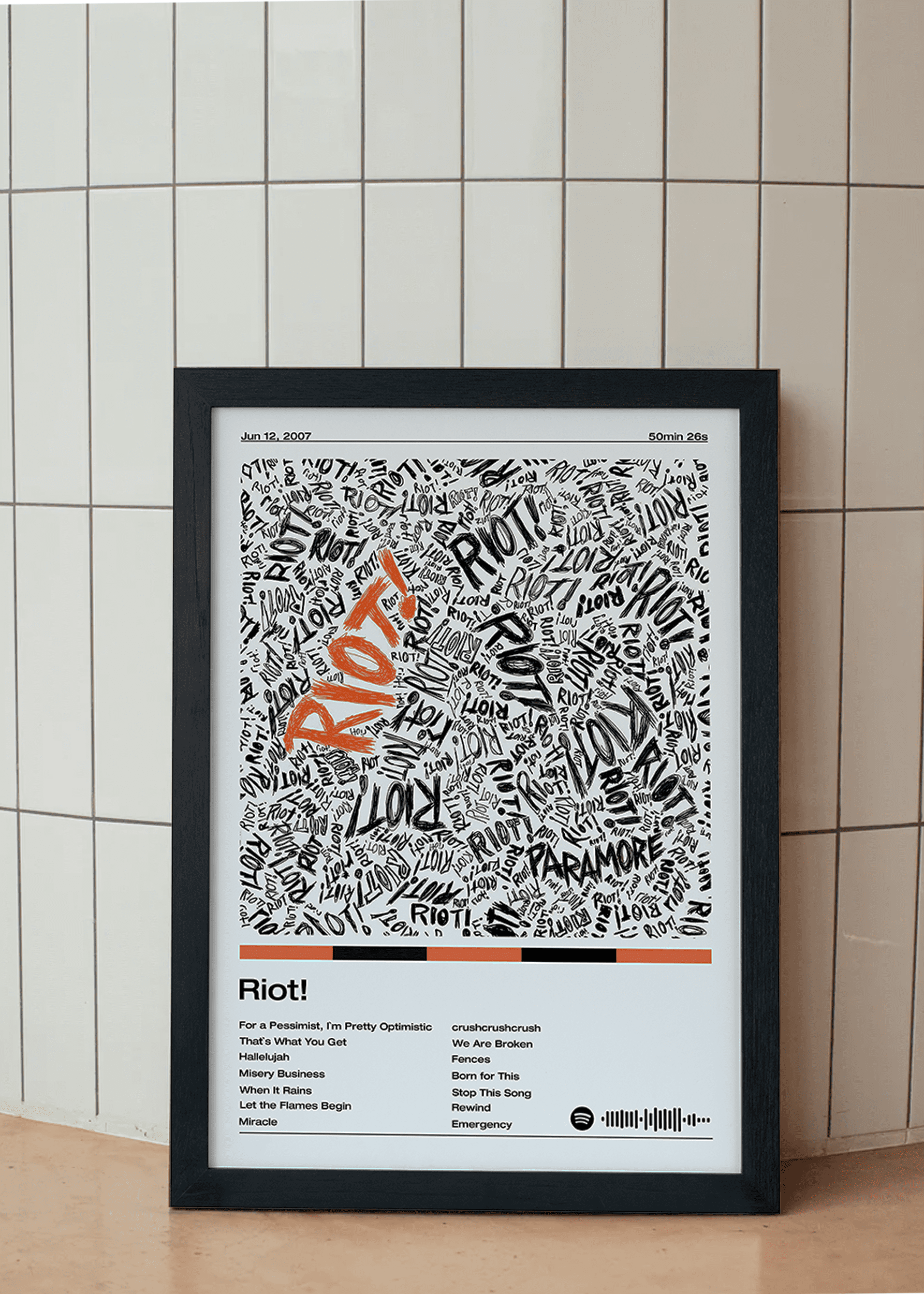 Quadro Paramore Riot!