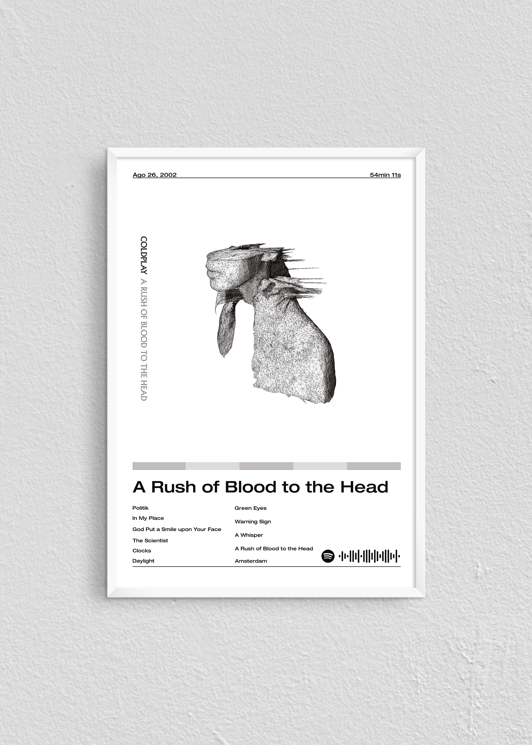 Quadro Coldplay A Rush of Blood to the Head