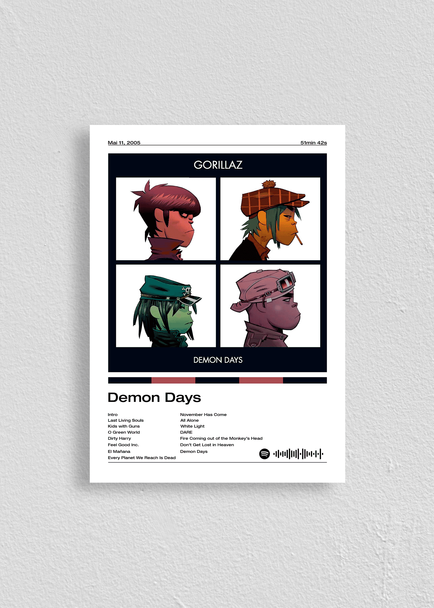Quadro Gorillaz Demon Days
