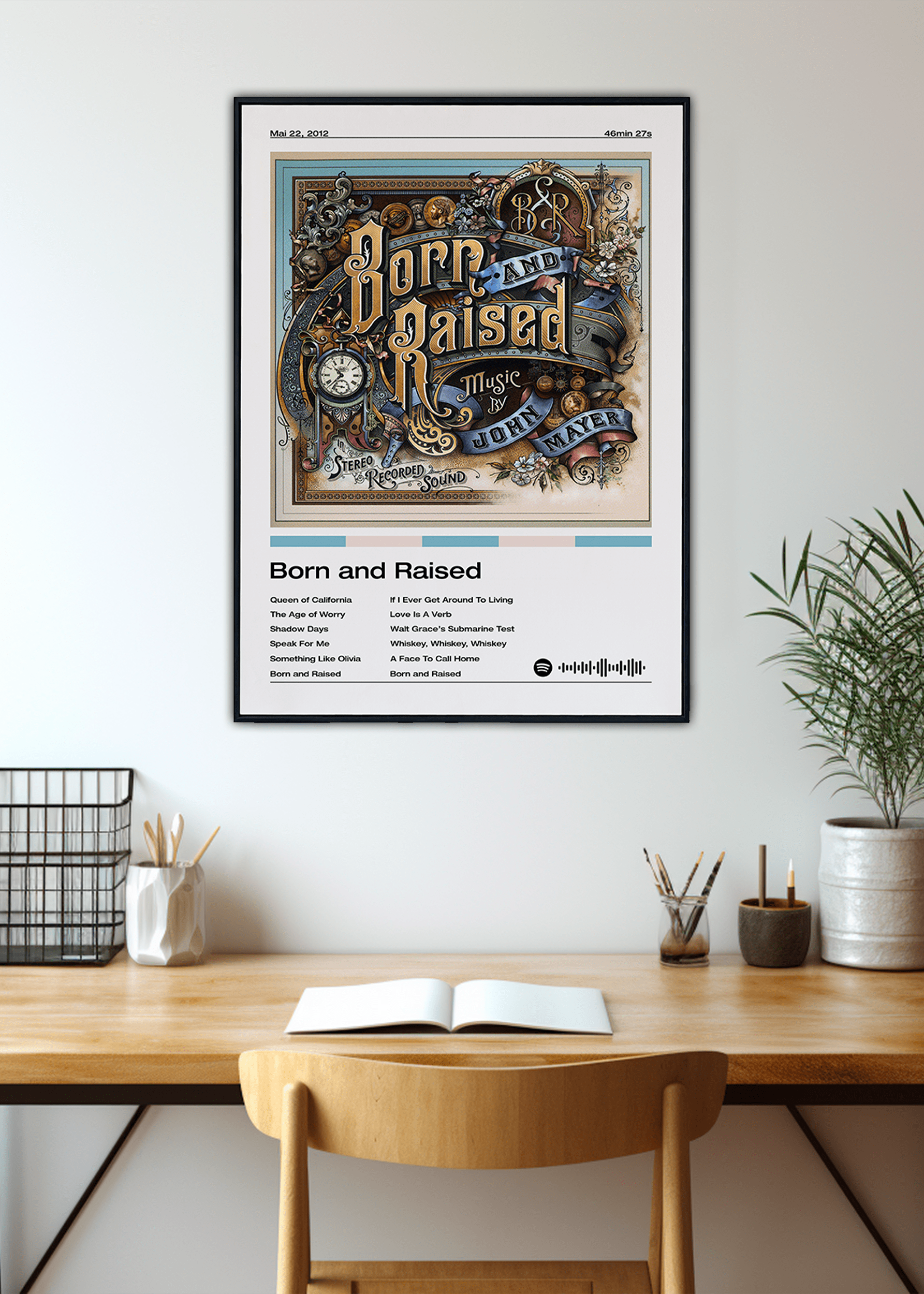 Quadro John Mayer Born and Raised