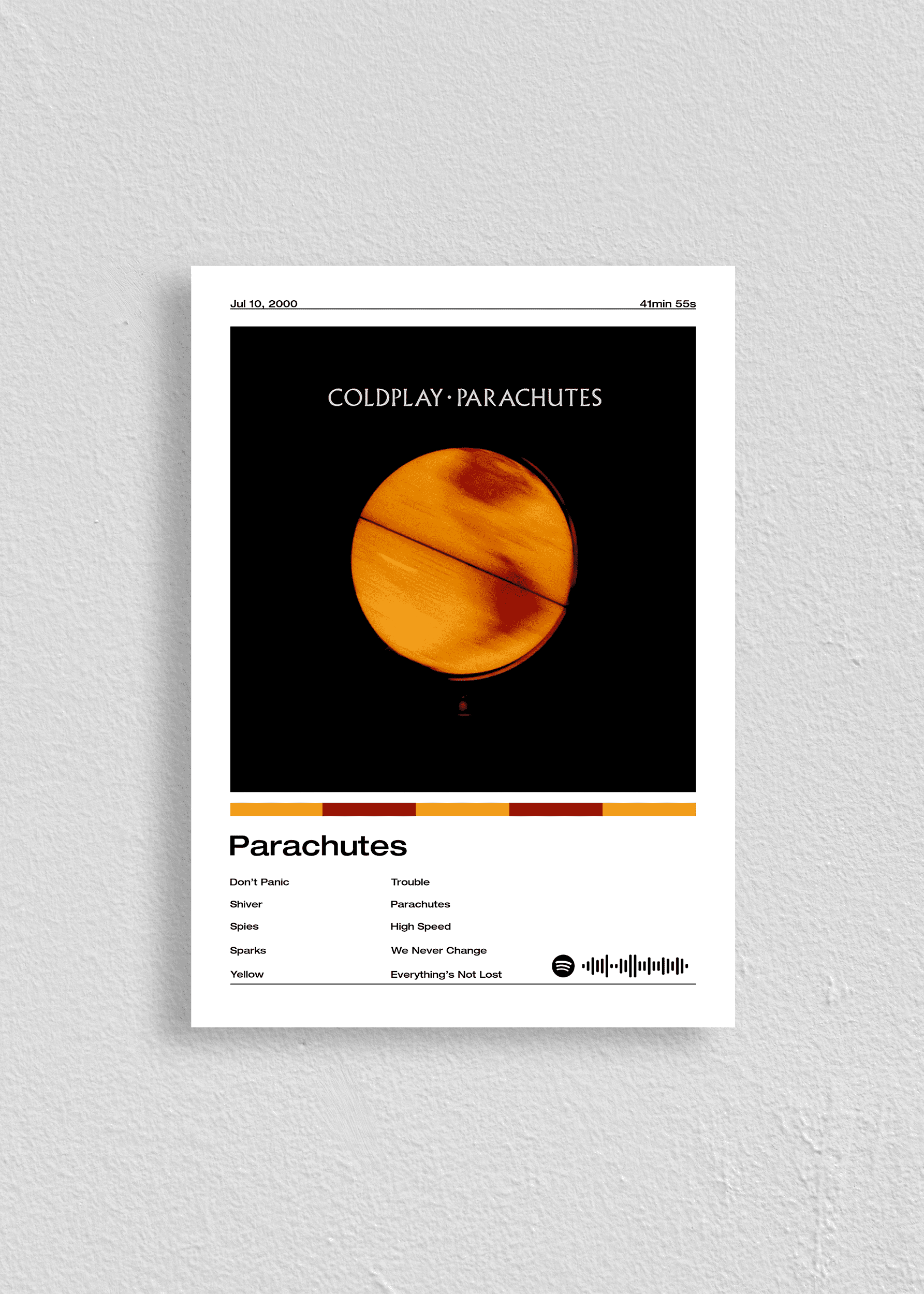 Quadro Coldplay Parachutes
