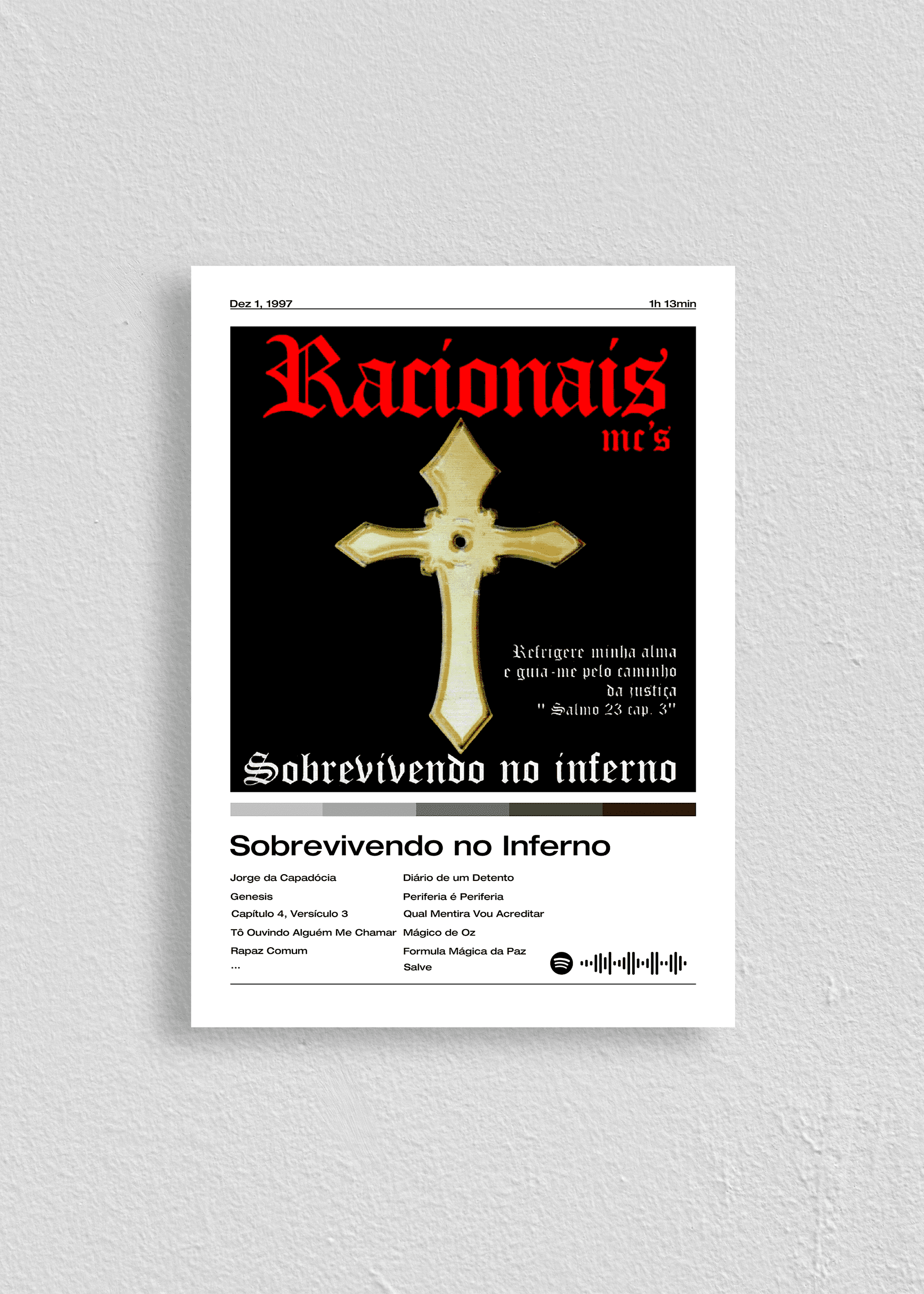 Quadro Racionais MC Sobrevivendo ao Inferno