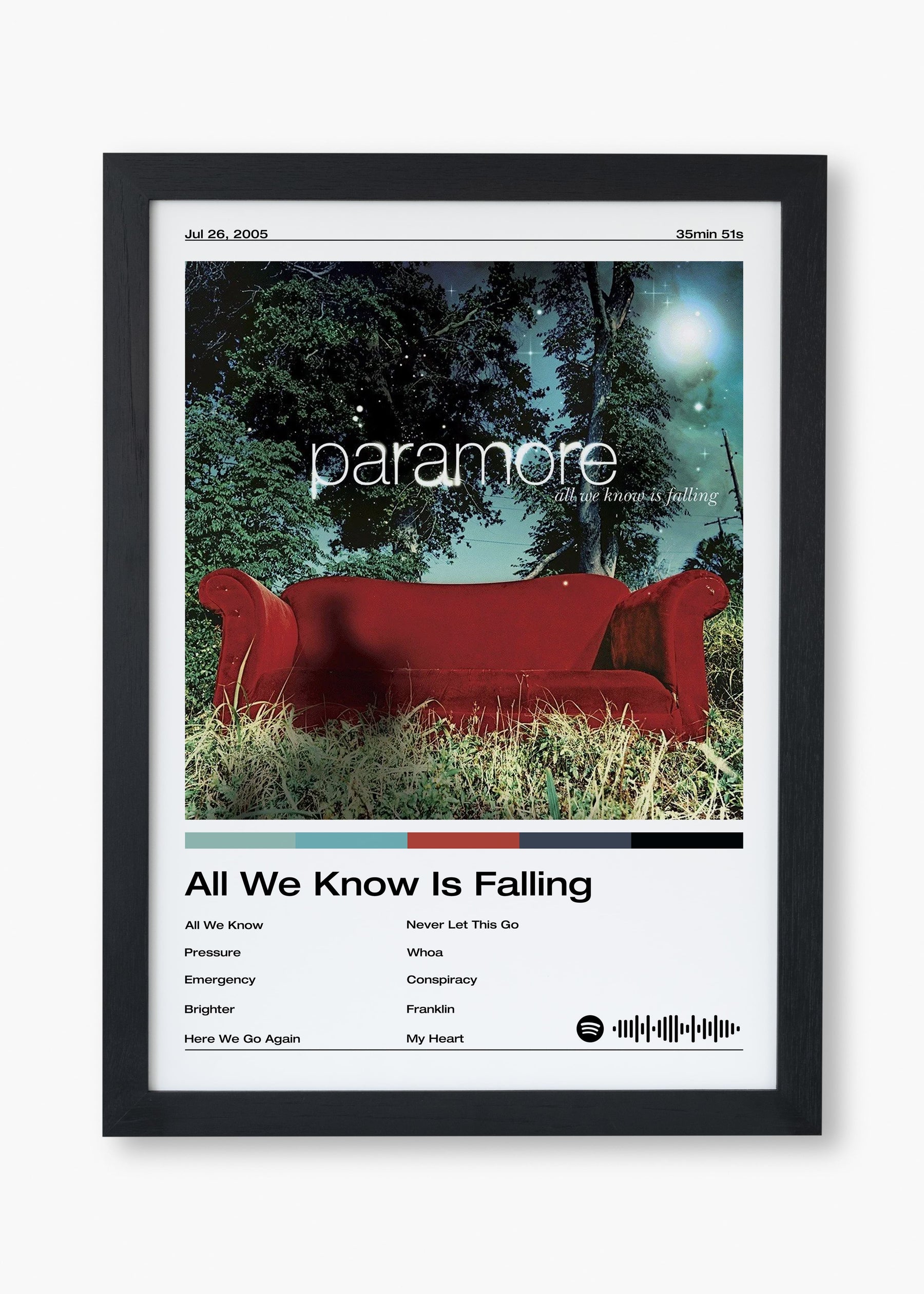 Quadro Paramore All We Know Is Falling