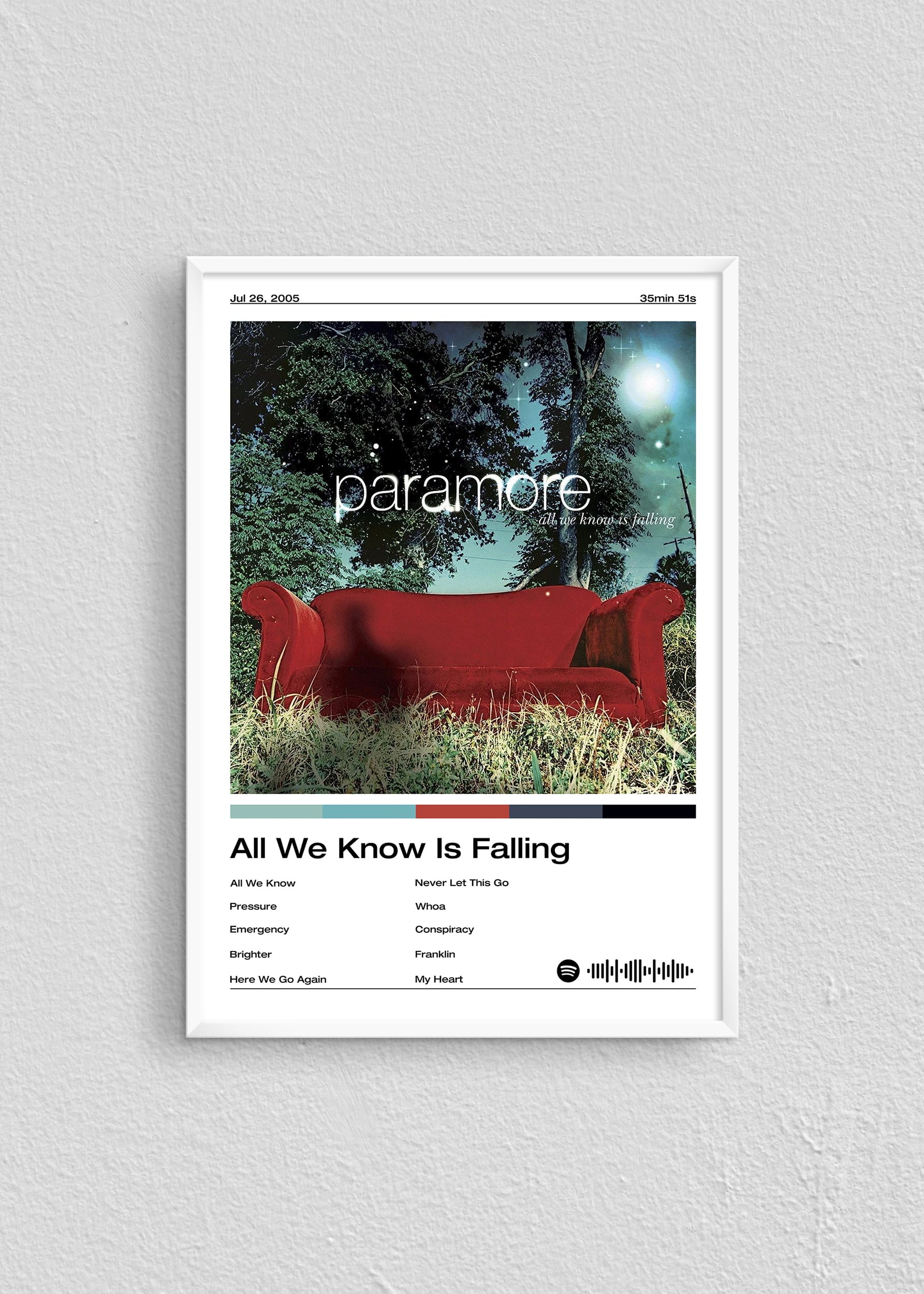 Quadro Paramore All We Know Is Falling